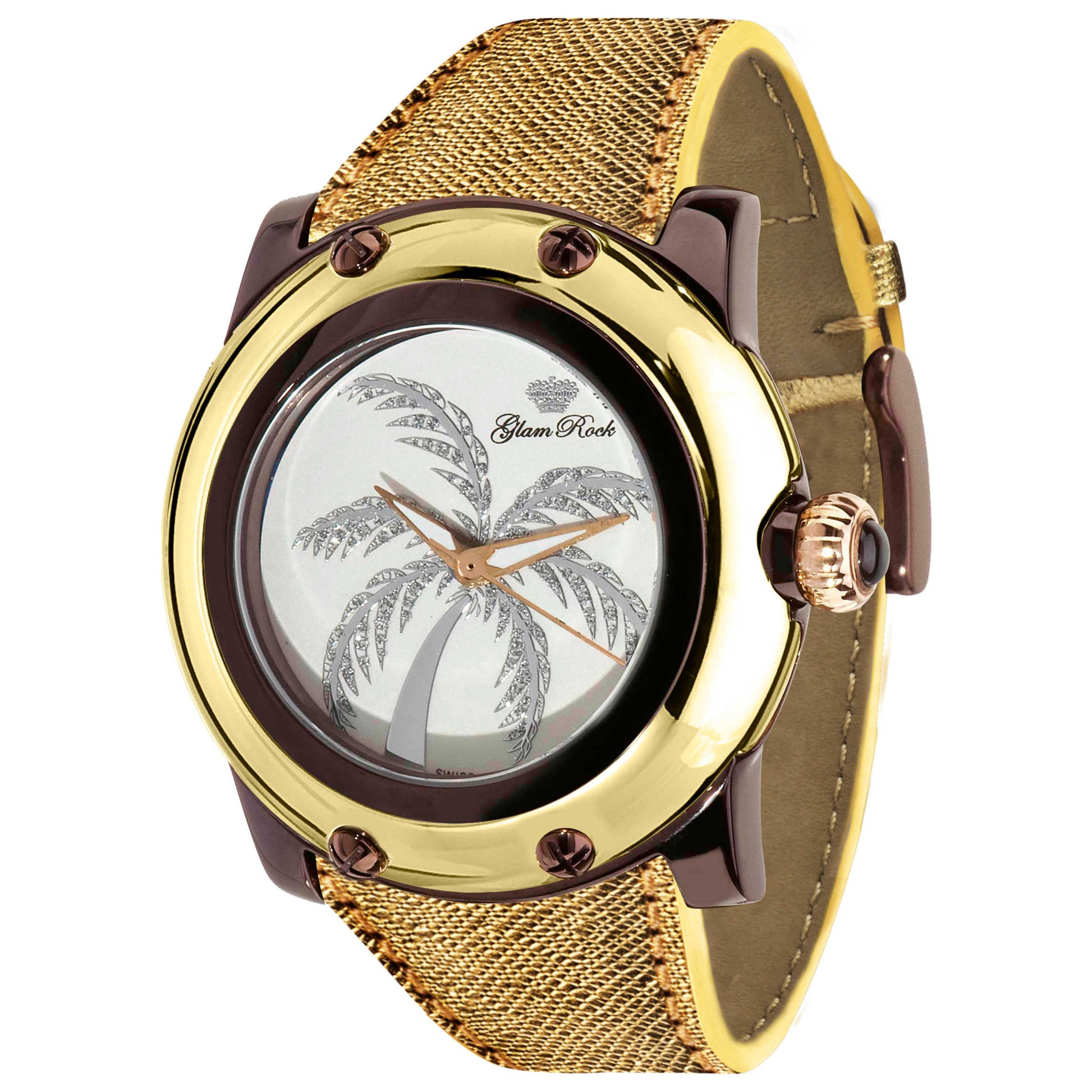 Front view of Glam Rock Icons Women's Quartz Watch GR80018M-YG