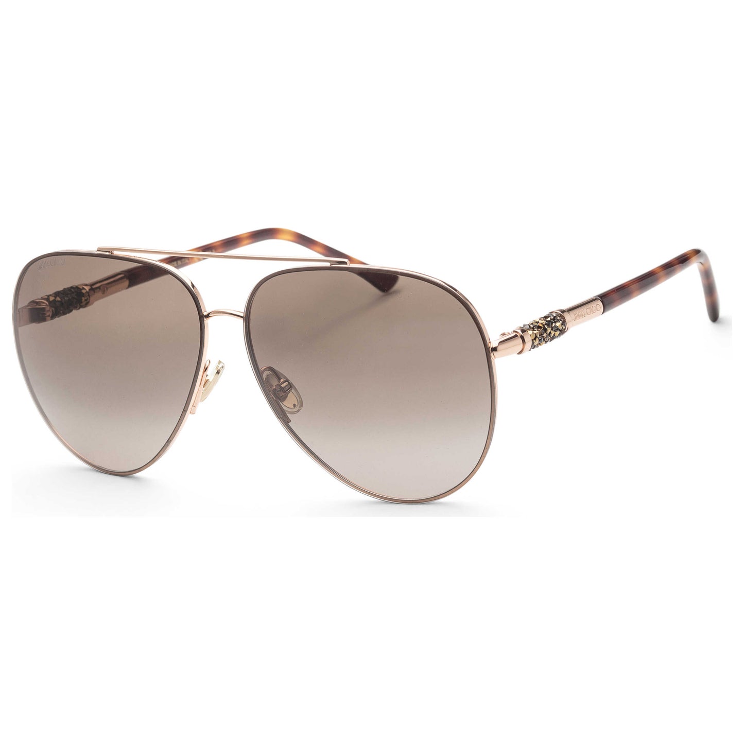 Front view of Jimmy Choo Gray Women's Sunglasses GRAYS-006J-HA