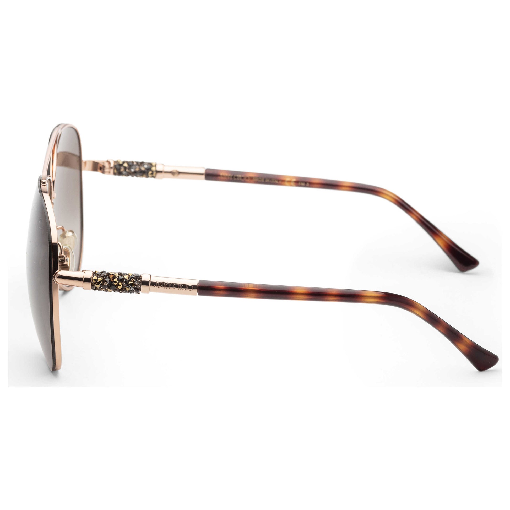 Left view of Jimmy Choo Gray Women's Sunglasses GRAYS-006J-HA