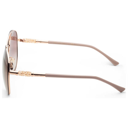Left view of Jimmy Choo Gray Women's Sunglasses GRAYS-0BKU-JL