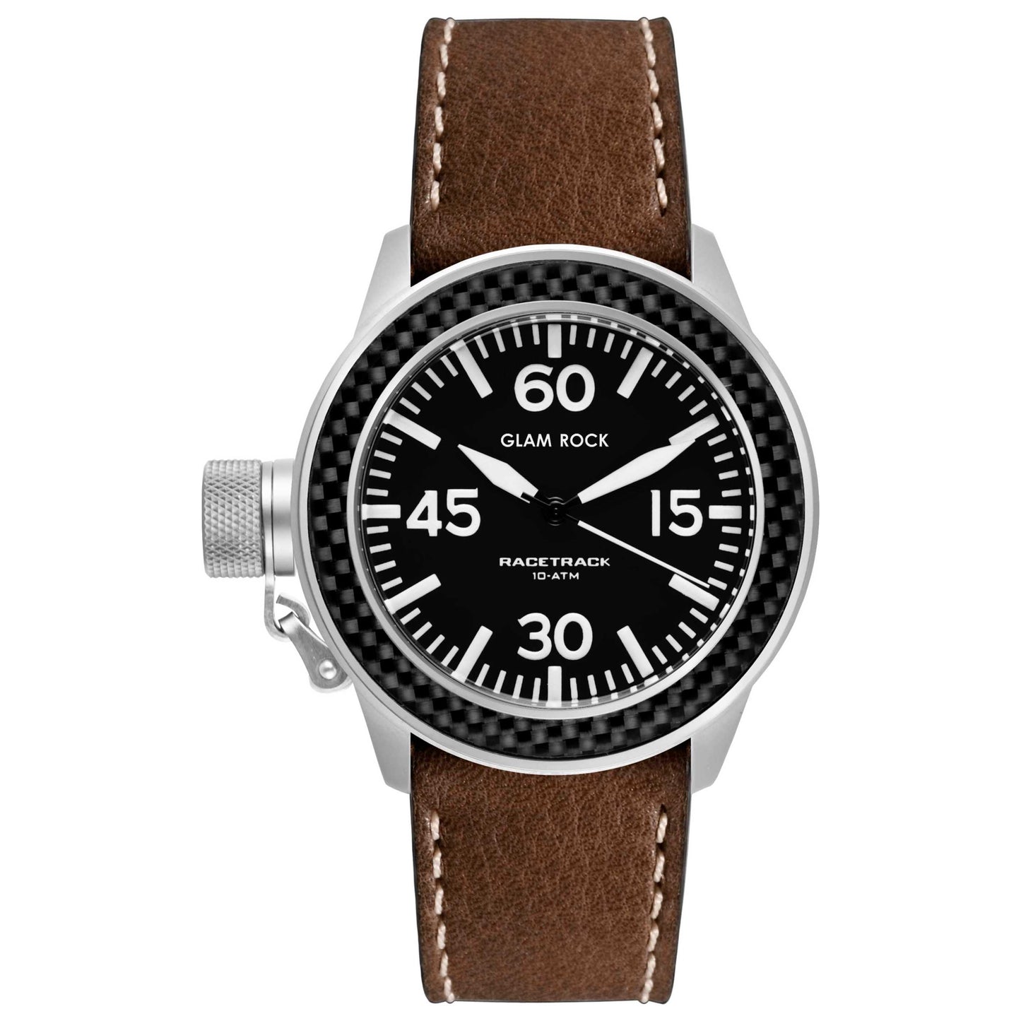 Front view of Glam Rock Racetrack Unisex Quartz Watch GRT29004F