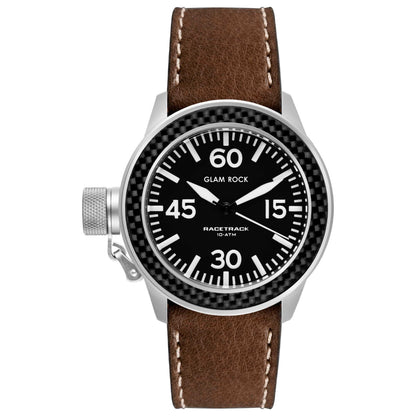 Front view of Glam Rock Racetrack Unisex Quartz Watch GRT29004F