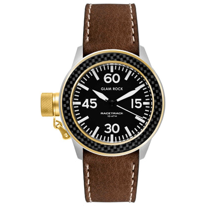 Front view of Glam Rock Racetrack Women's Quartz Watch GRT29007F