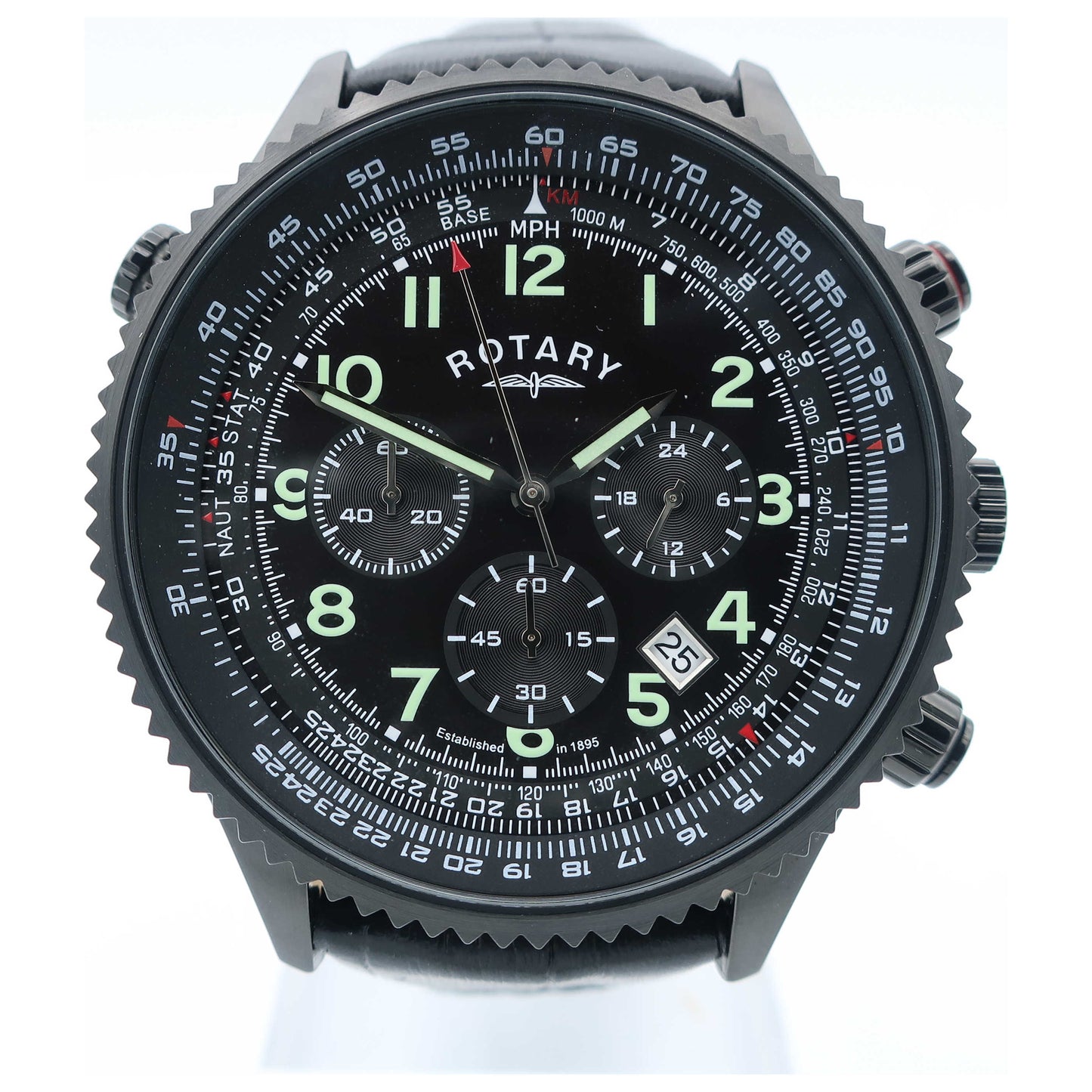 Front view of Rotary Chronograph Men's Quartz Watch GS00122-04-SD