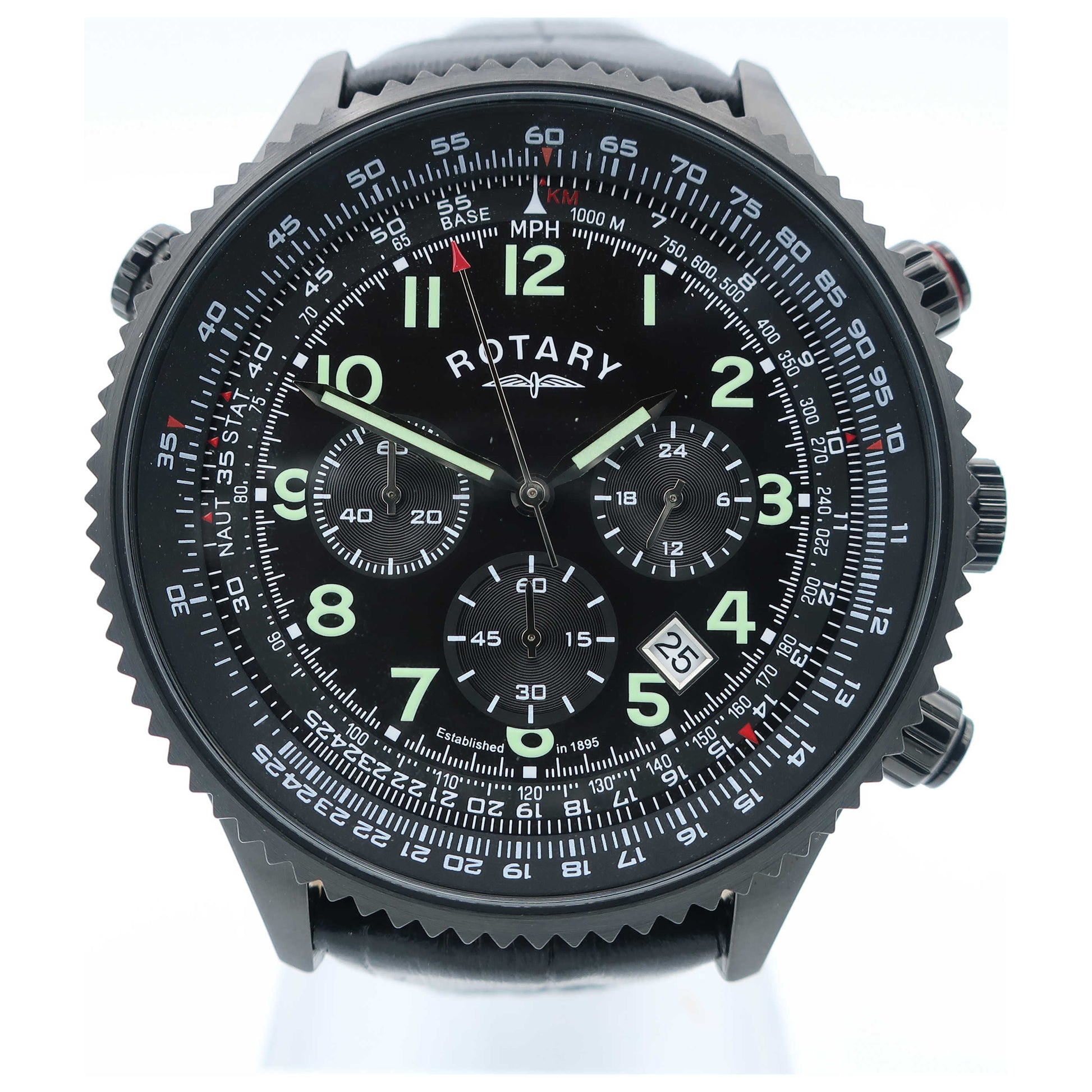 Front view of Rotary Chronograph Men's Quartz Watch GS00122-04-SD
