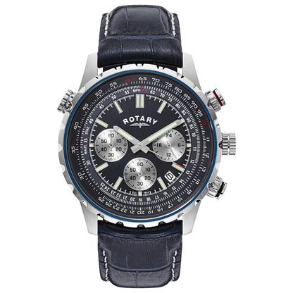 Front view of Rotary Chronograph Men's Quartz Watch GS00199-05