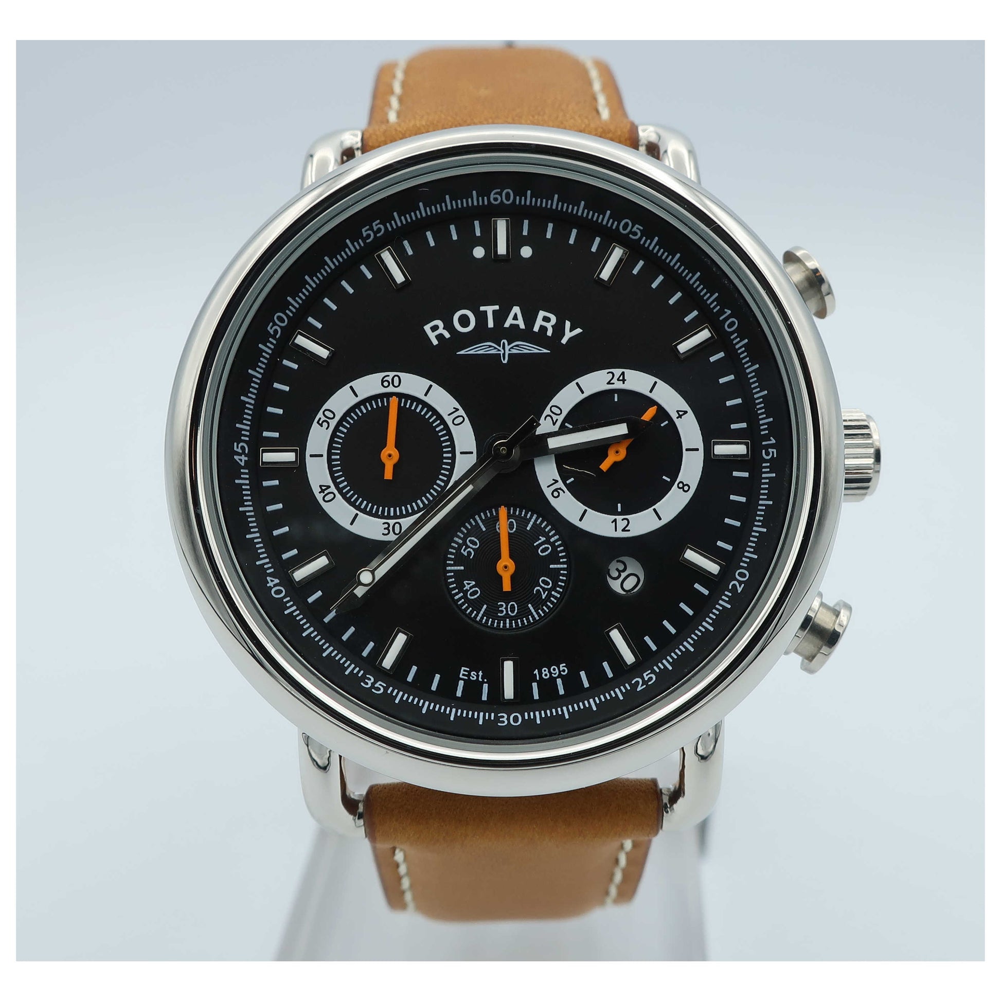 Front view of Rotary Chronograph Men's Quartz Watch GS00480-04-SD