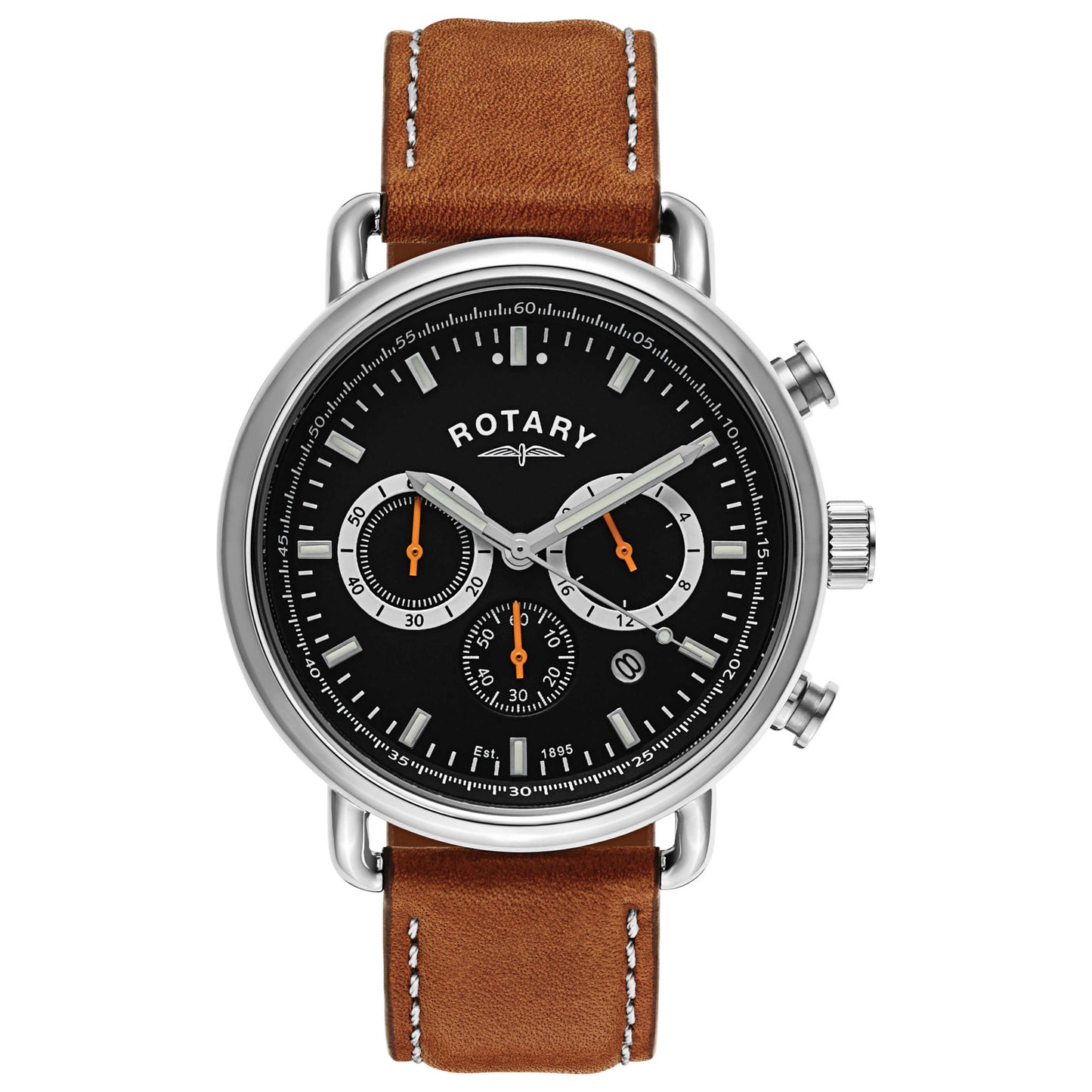 Front view of Rotary Chronograph Men's Quartz Watch GS00480-04