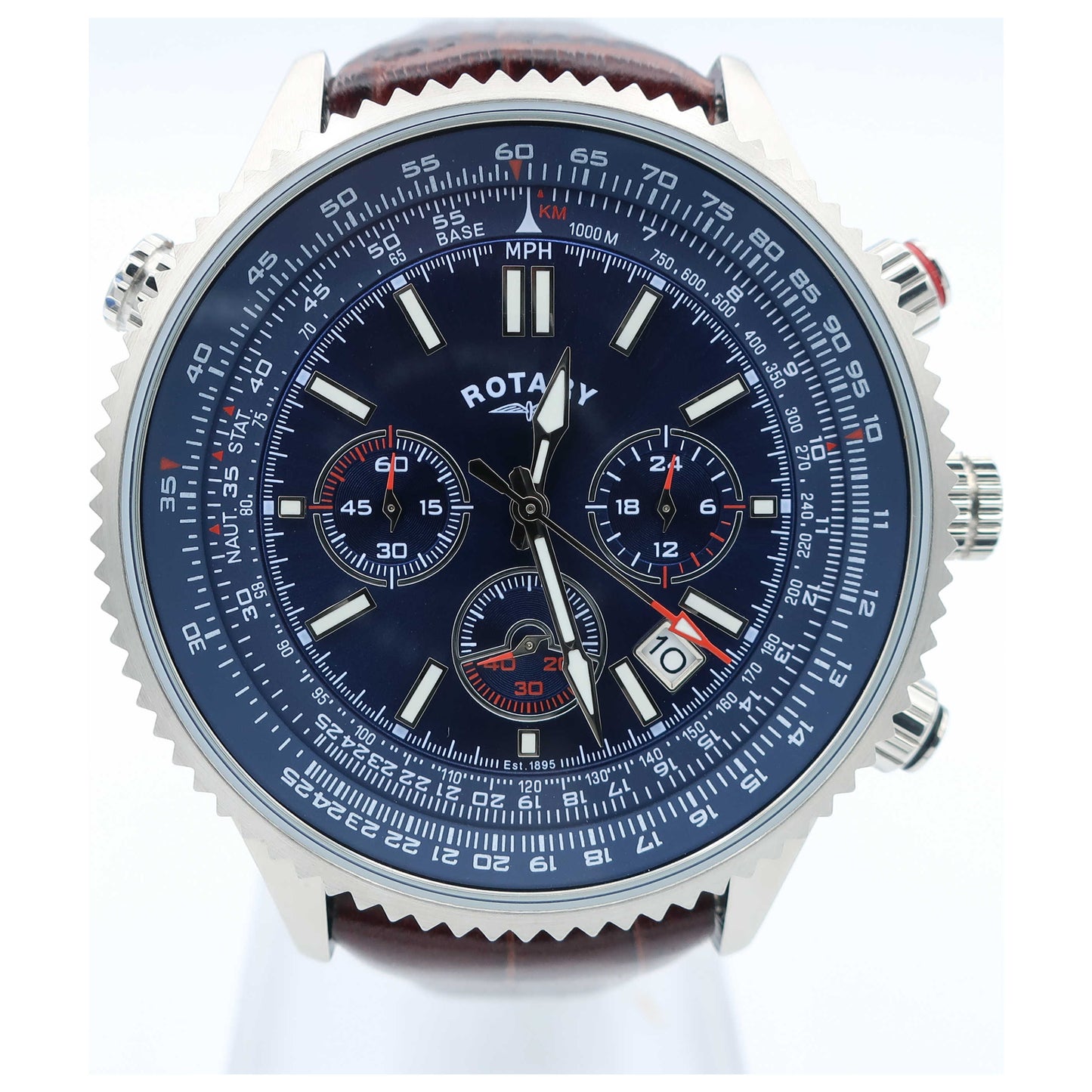 Front view of Rotary Chronograph Men's Quartz Watch GS00699-05-SD