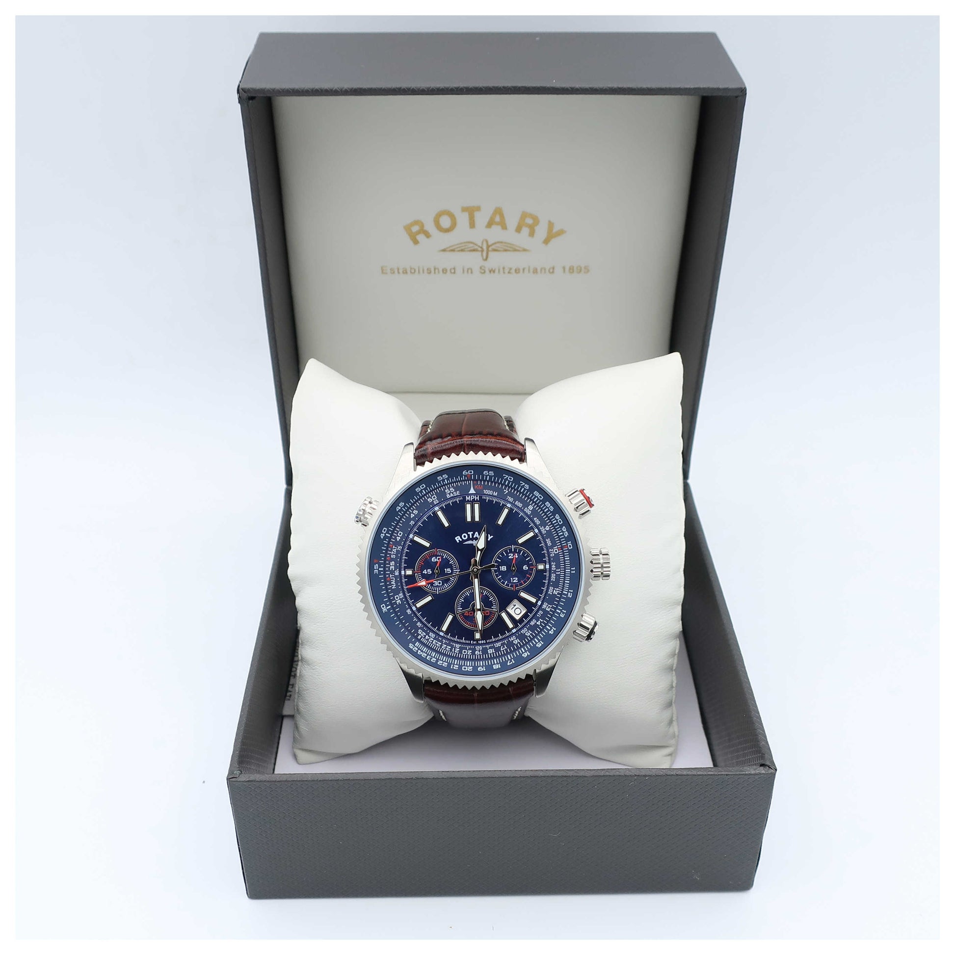Rotary Chronograph Men's Quartz Watch GS00699-05-SD - Image #6