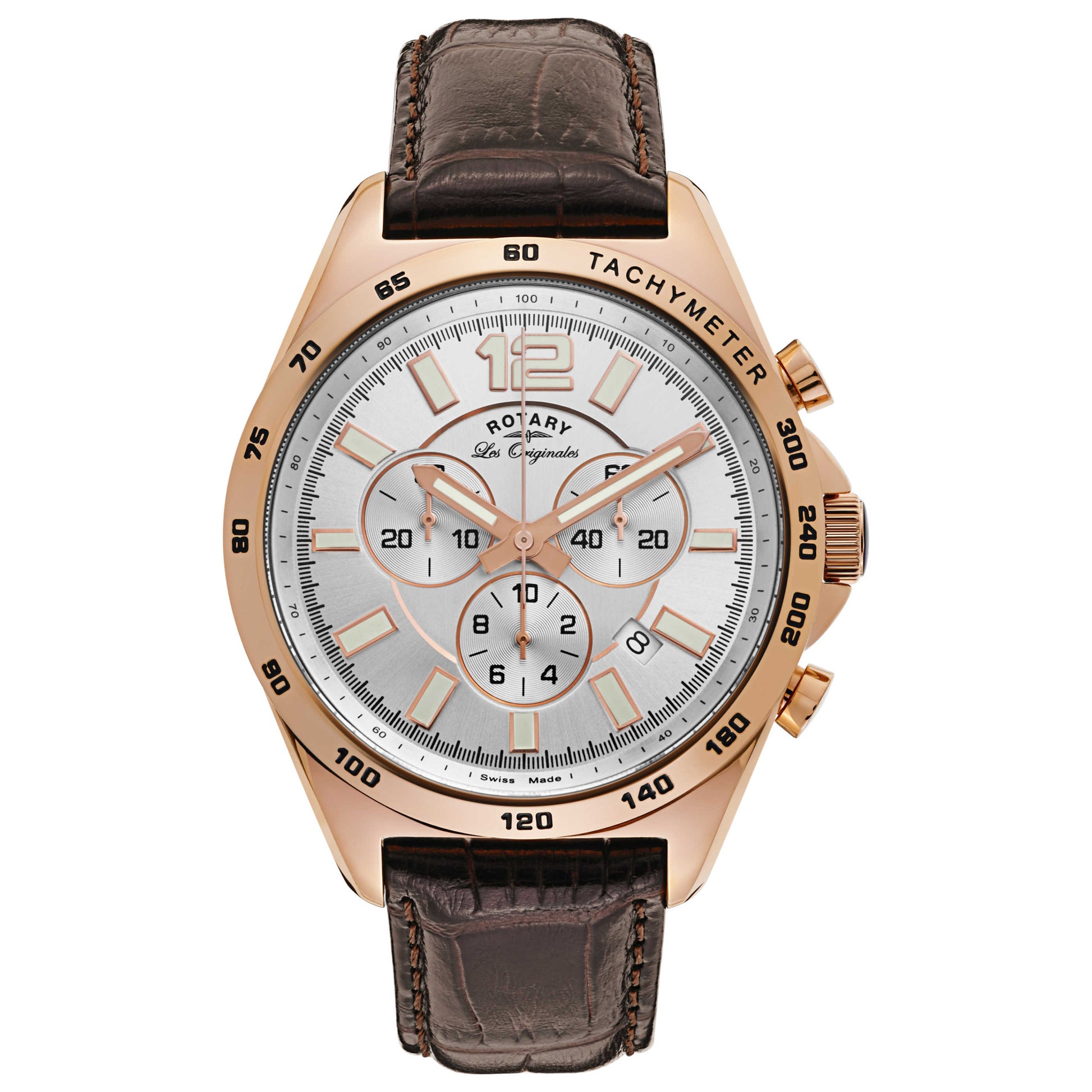 Front view of Rotary Les Originales Men's Swiss Quartz (Battery-Powered) Watch GS90073-06