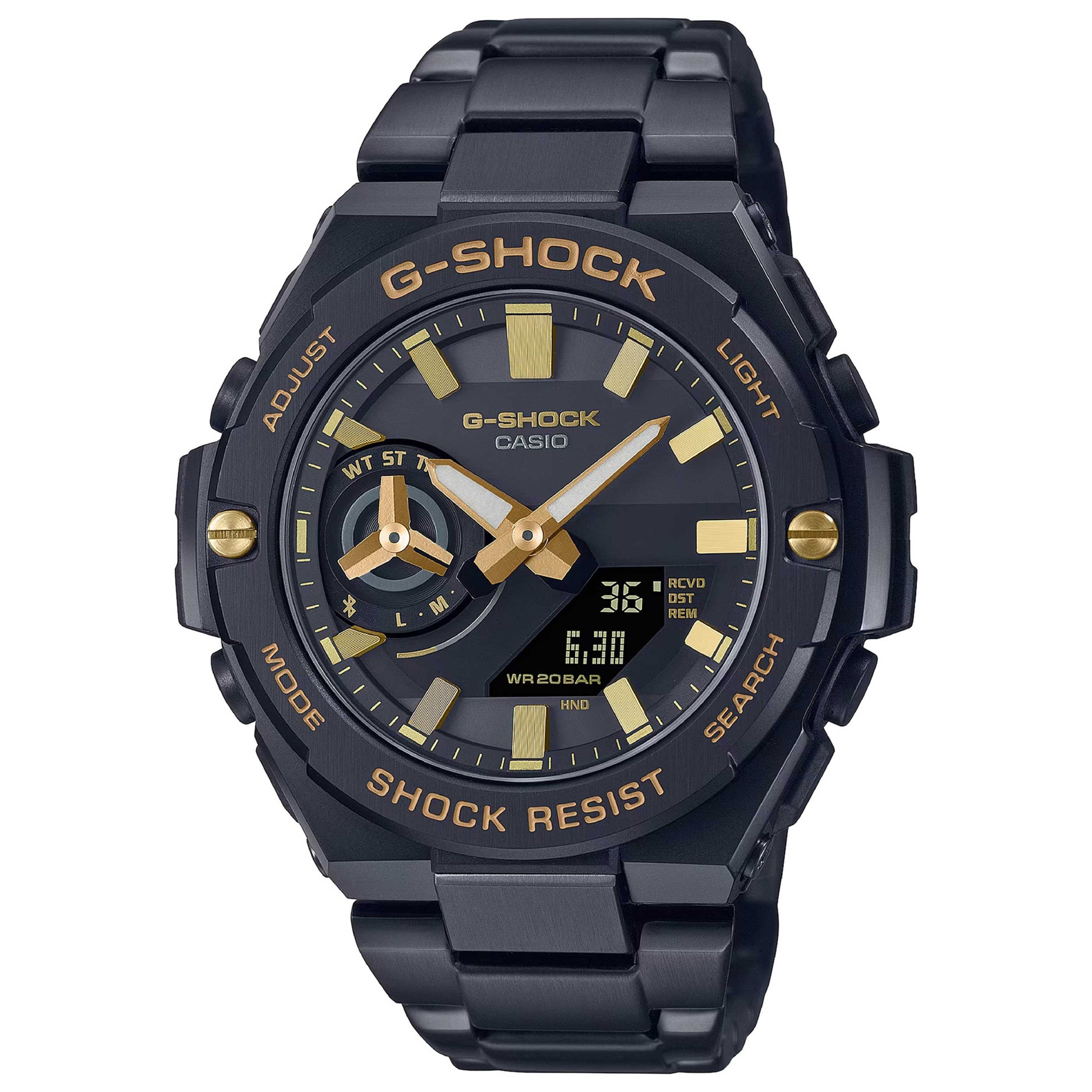 Front view of Casio G-Shock Men's Solar Watch GST-B500BD-1A9ER