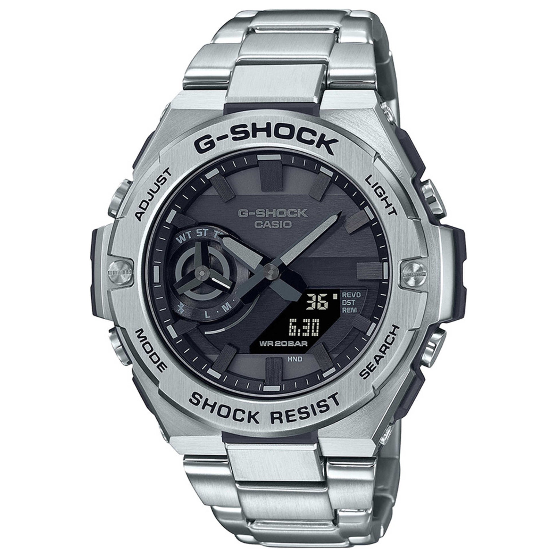 Front view of Casio G-Shock Men's Solar Watch GST-B500D-1A1ER