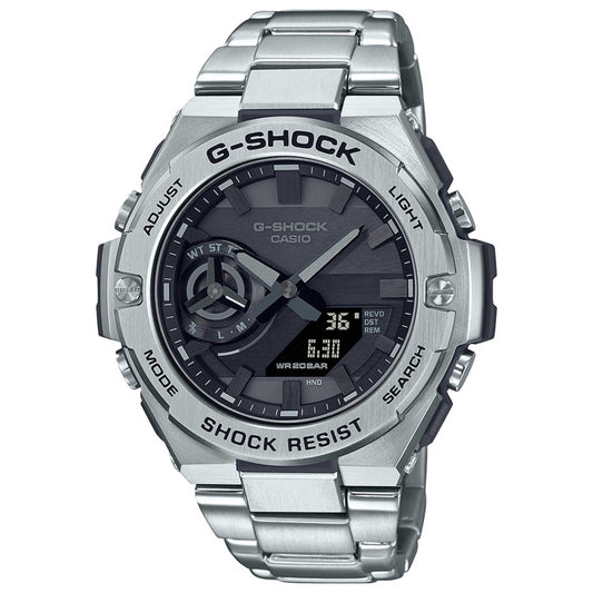 Front view of Casio G-Shock Men's Solar Watch GST-B500D-1A1ER