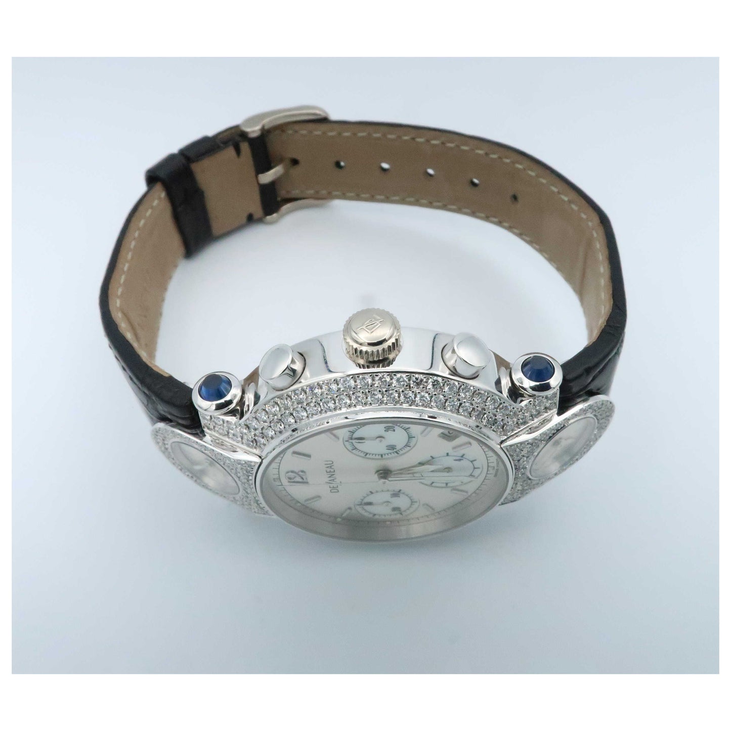 DeLaneau Three Times Zones Men's Automatic Watch GTC077-WG-GA134-C-SD - Image #8