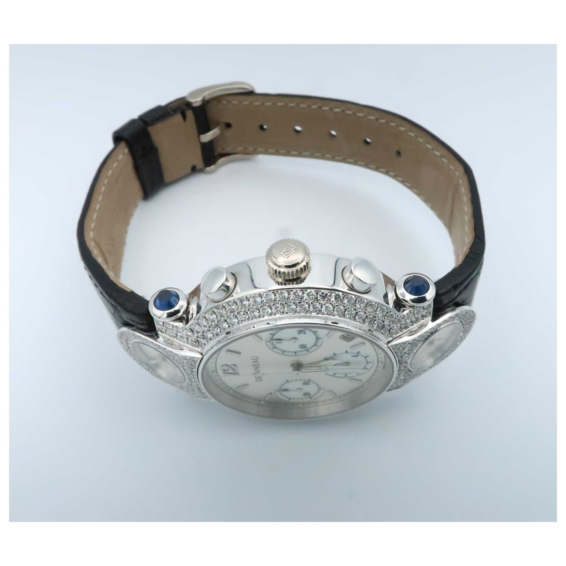 DeLaneau Three Times Zones Men's Automatic Watch GTC077-WG-GA134-C-SD - Image #8