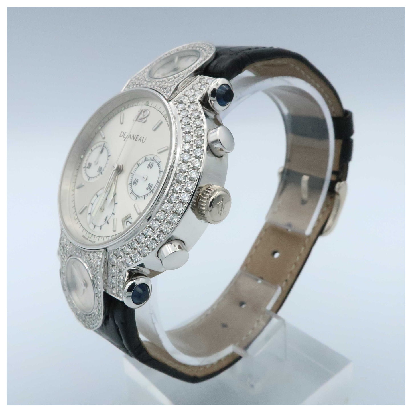 DeLaneau Three Times Zones Men's Automatic Watch GTC077-WG-GA134-C-SD - Image #4