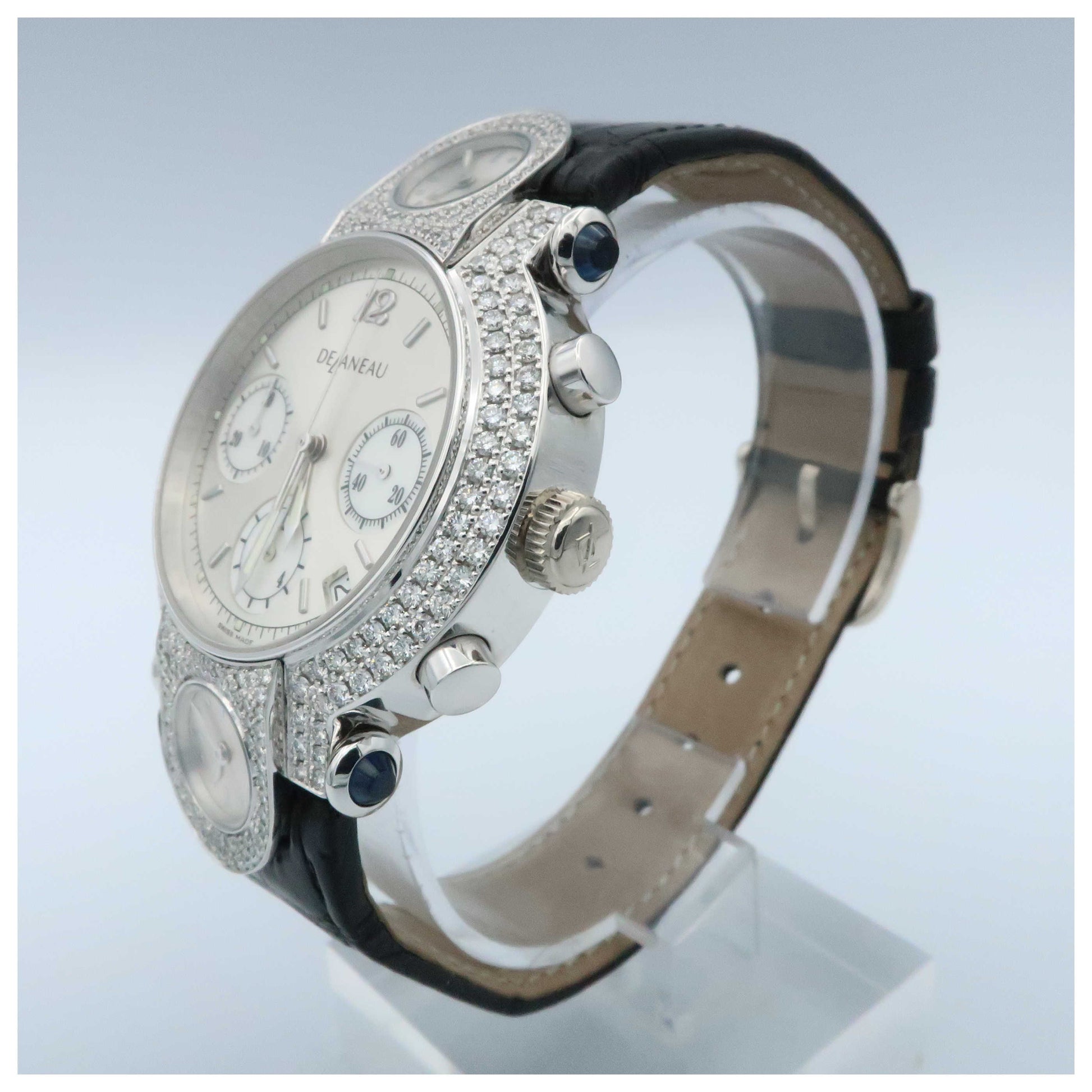 DeLaneau Three Times Zones Men's Automatic Watch GTC077-WG-GA134-C-SD - Image #4