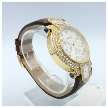 DeLaneau Three Times Zones Women's Automatic Watch GTC077-YG-NN095C-SDV - Image #3