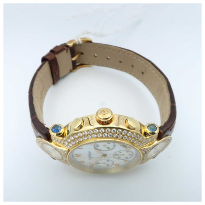 DeLaneau Three Times Zones Women's Automatic Watch GTC077-YG-NN095C-SDV - Image #8