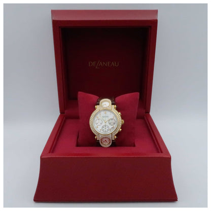 DeLaneau Three Times Zones Women's Automatic Watch GTC077-YG-NN095C-SDV - Image #6