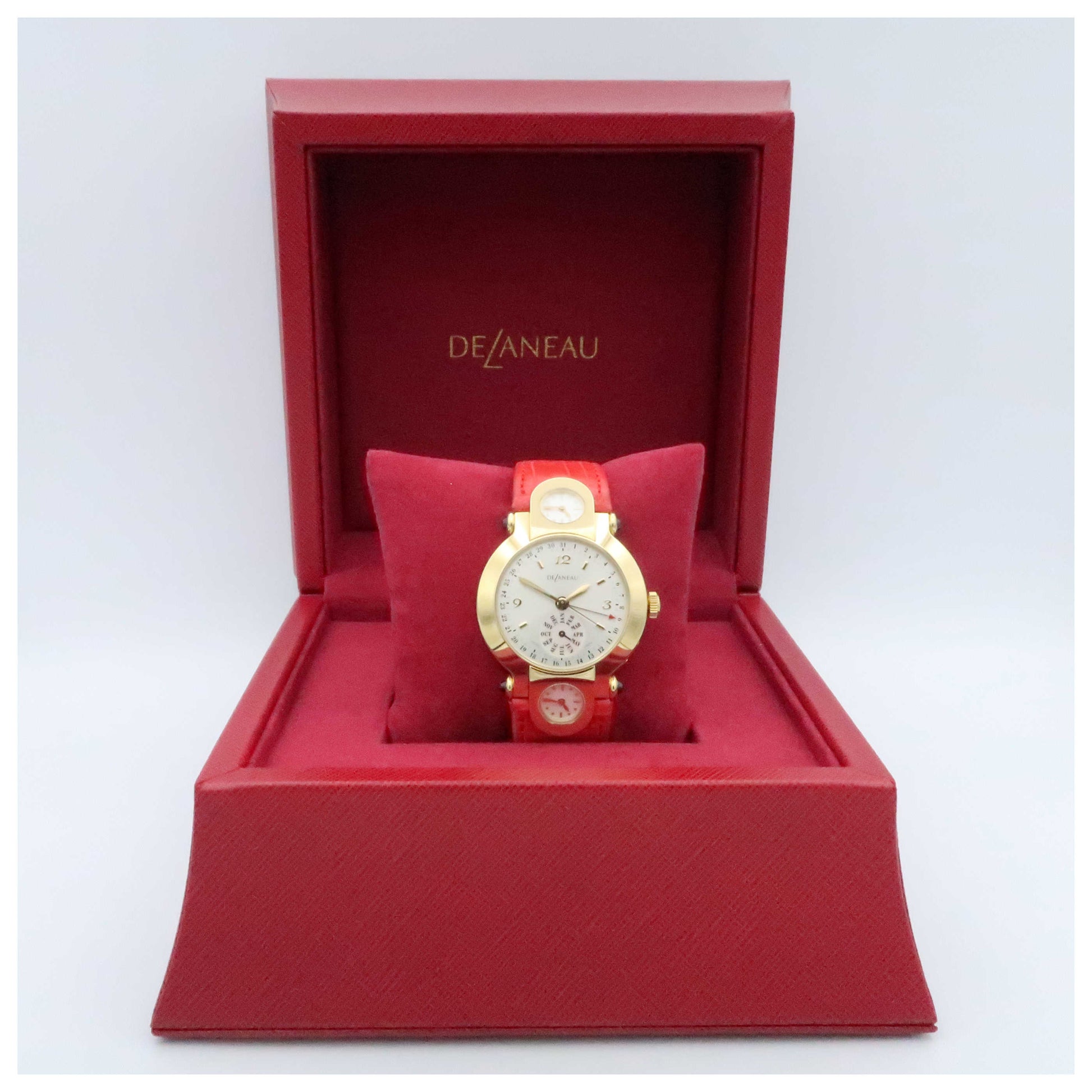 DeLaneau Three Times Zones Women's Automatic Watch GTQ000-YG-GA099C-SDV - Image #6