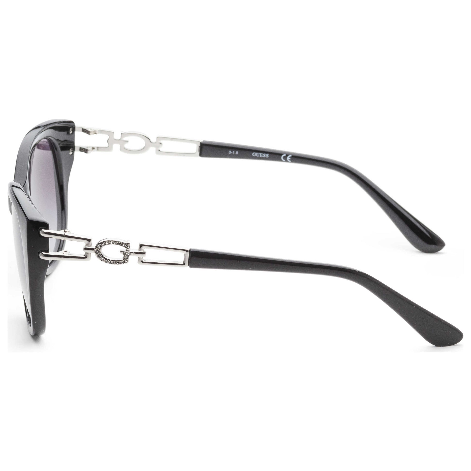 Left view of Guess Fashion Women's Sunglasses GU7562-01B-55