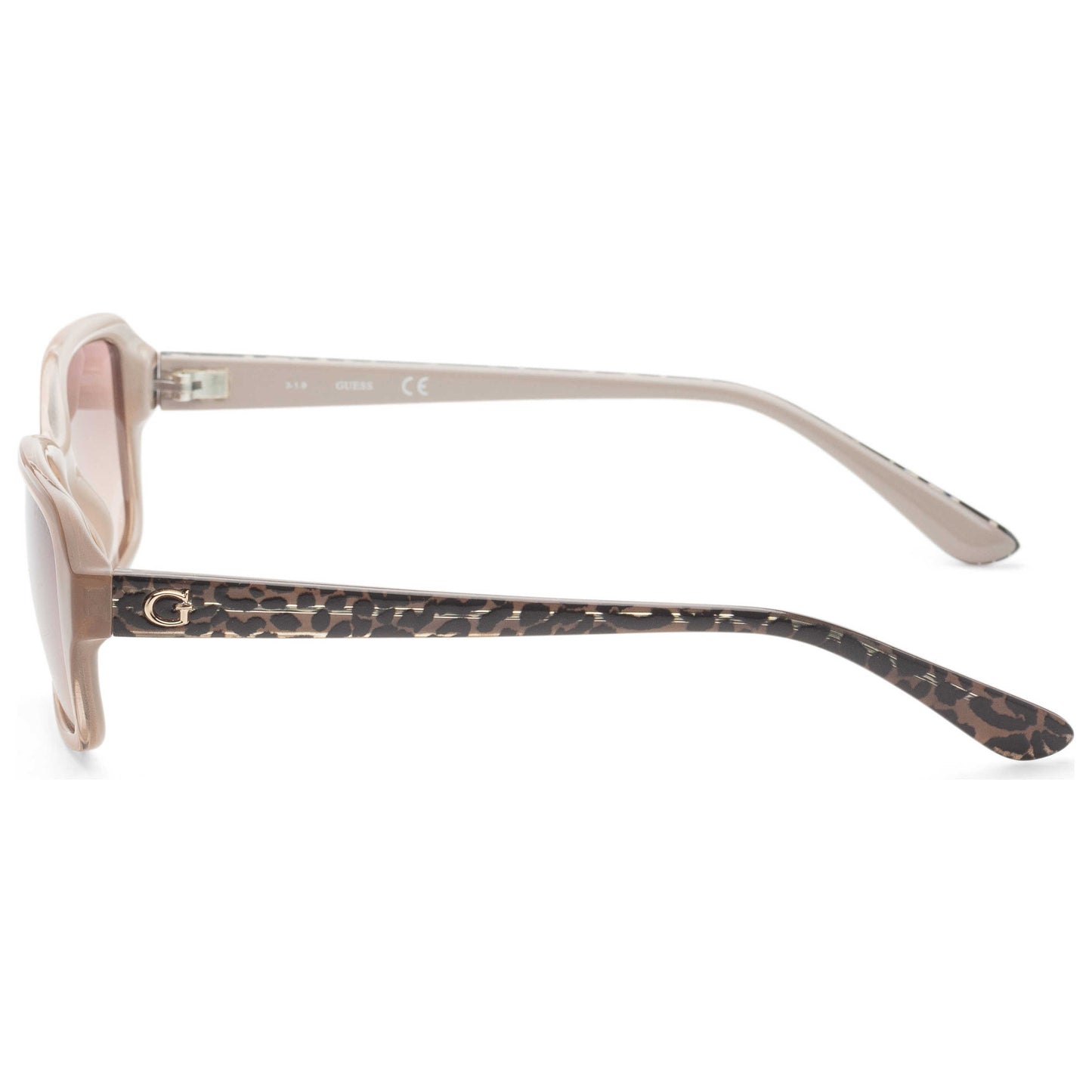 Left view of Guess Fashion Women's Sunglasses GU7595-57F-56-56