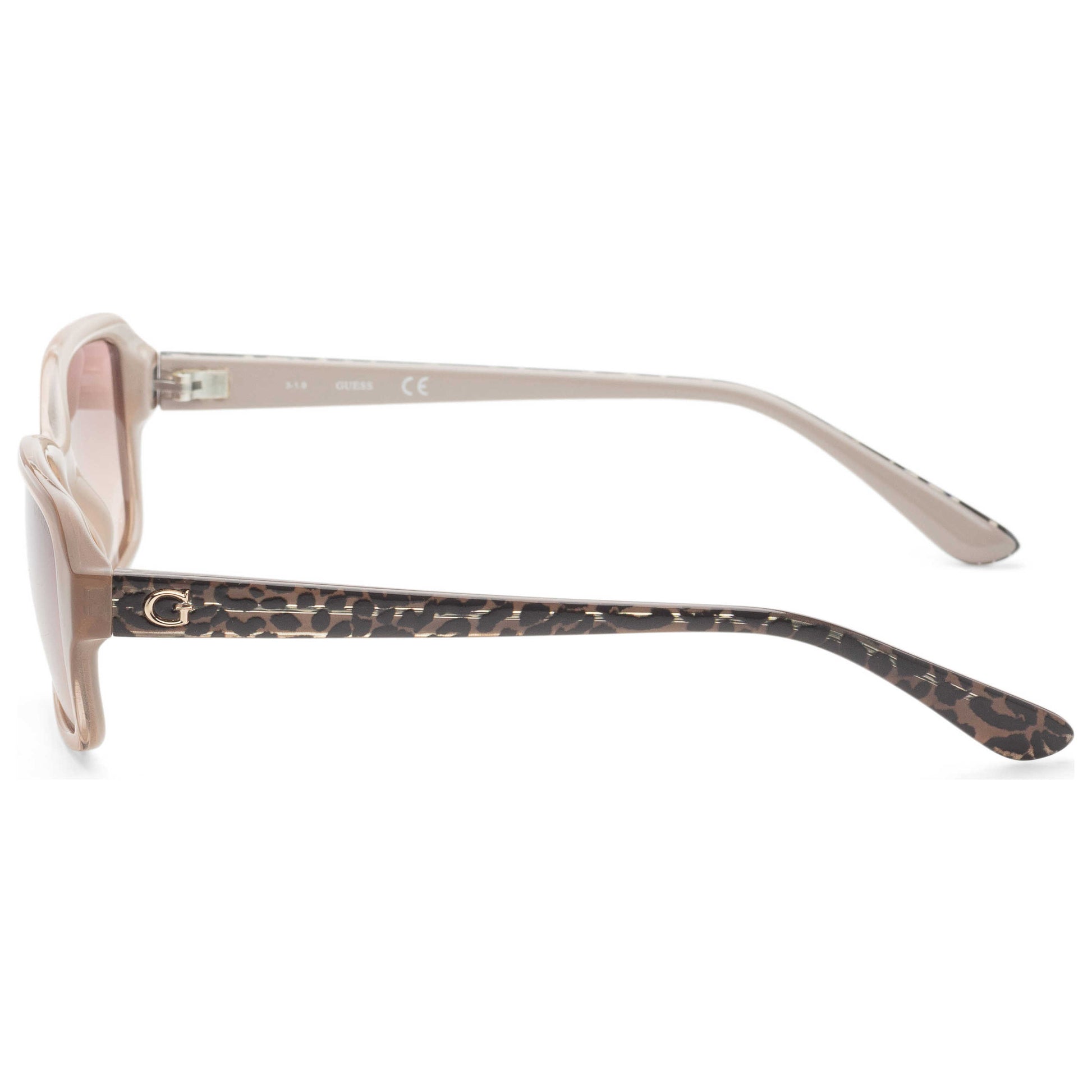 Left view of Guess Fashion Women's Sunglasses GU7595-57F-56-56