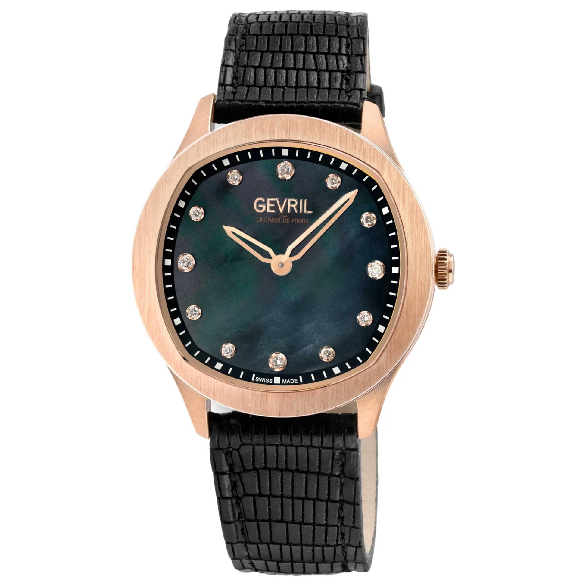 Front view of Gevril Morcote Diamond Women's Quartz Watch GV-10057