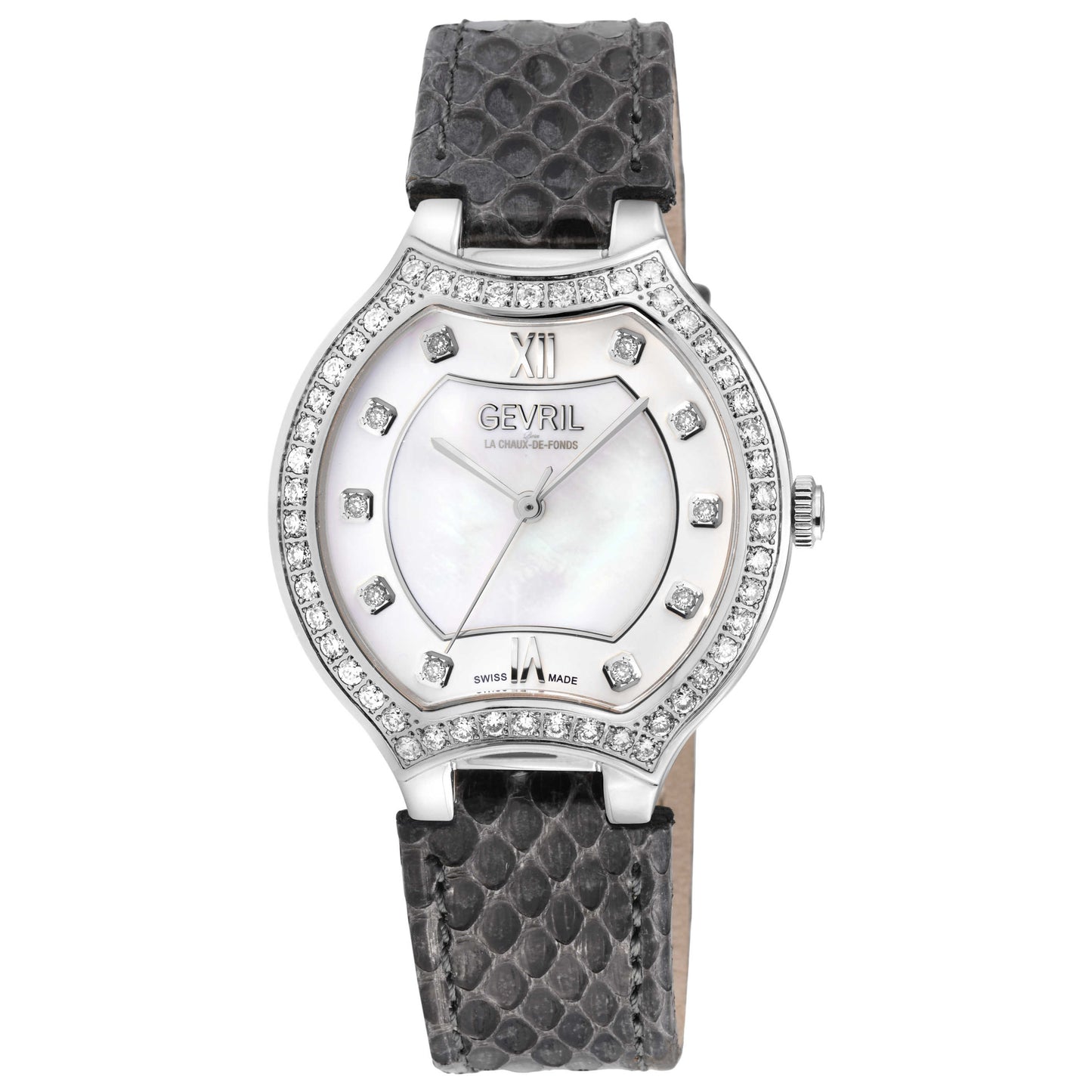 Front view of Gevril Lugano Diamond Women's Quartz Watch GV-11241