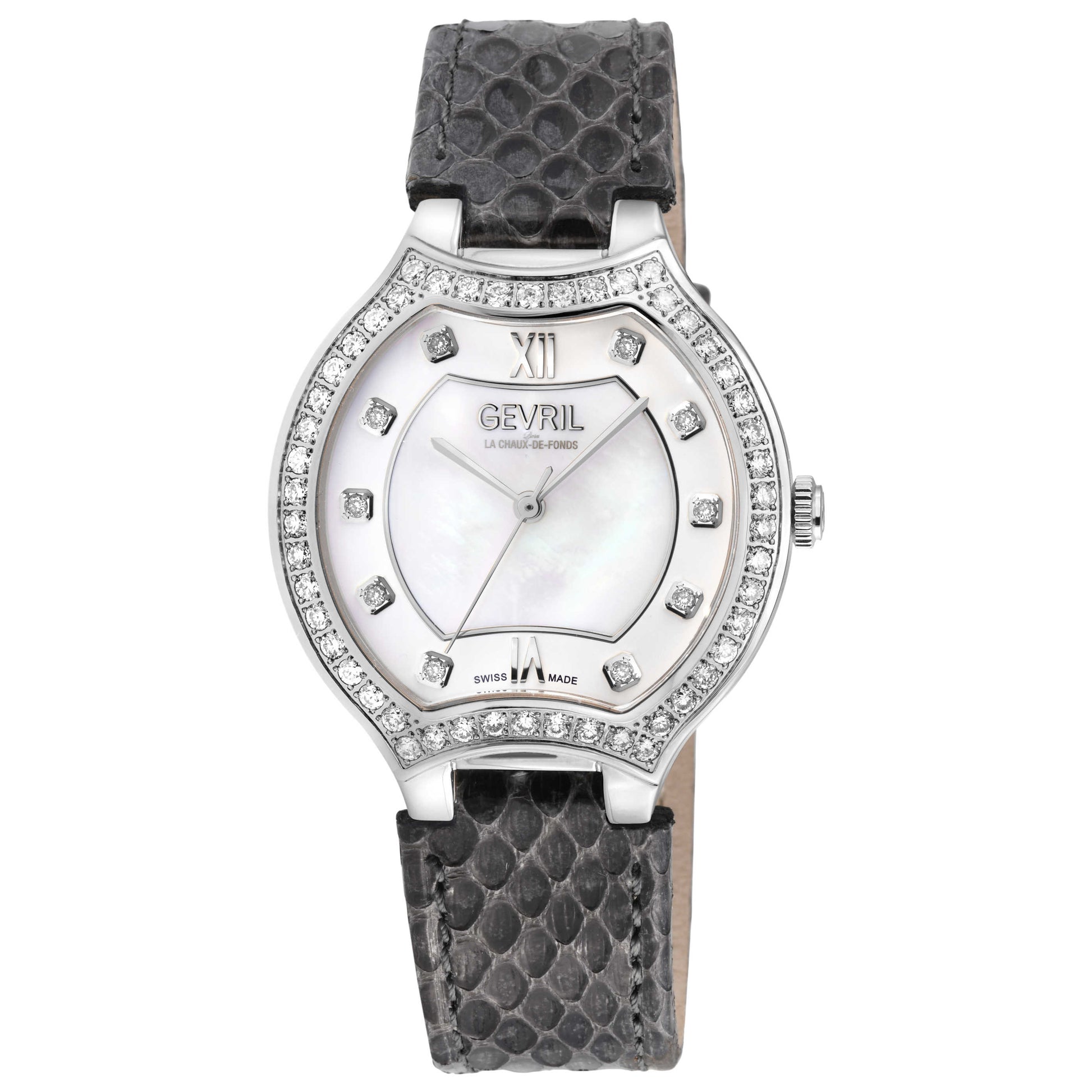Front view of Gevril Lugano Diamond Women's Quartz Watch GV-11241