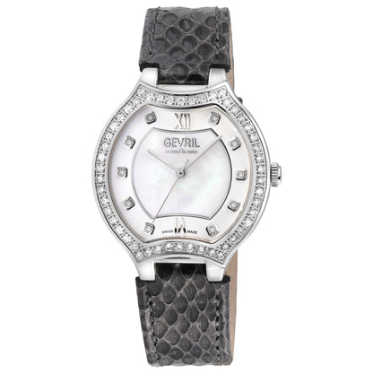Front view of Gevril Lugano Diamond Women's Quartz Watch GV-11241
