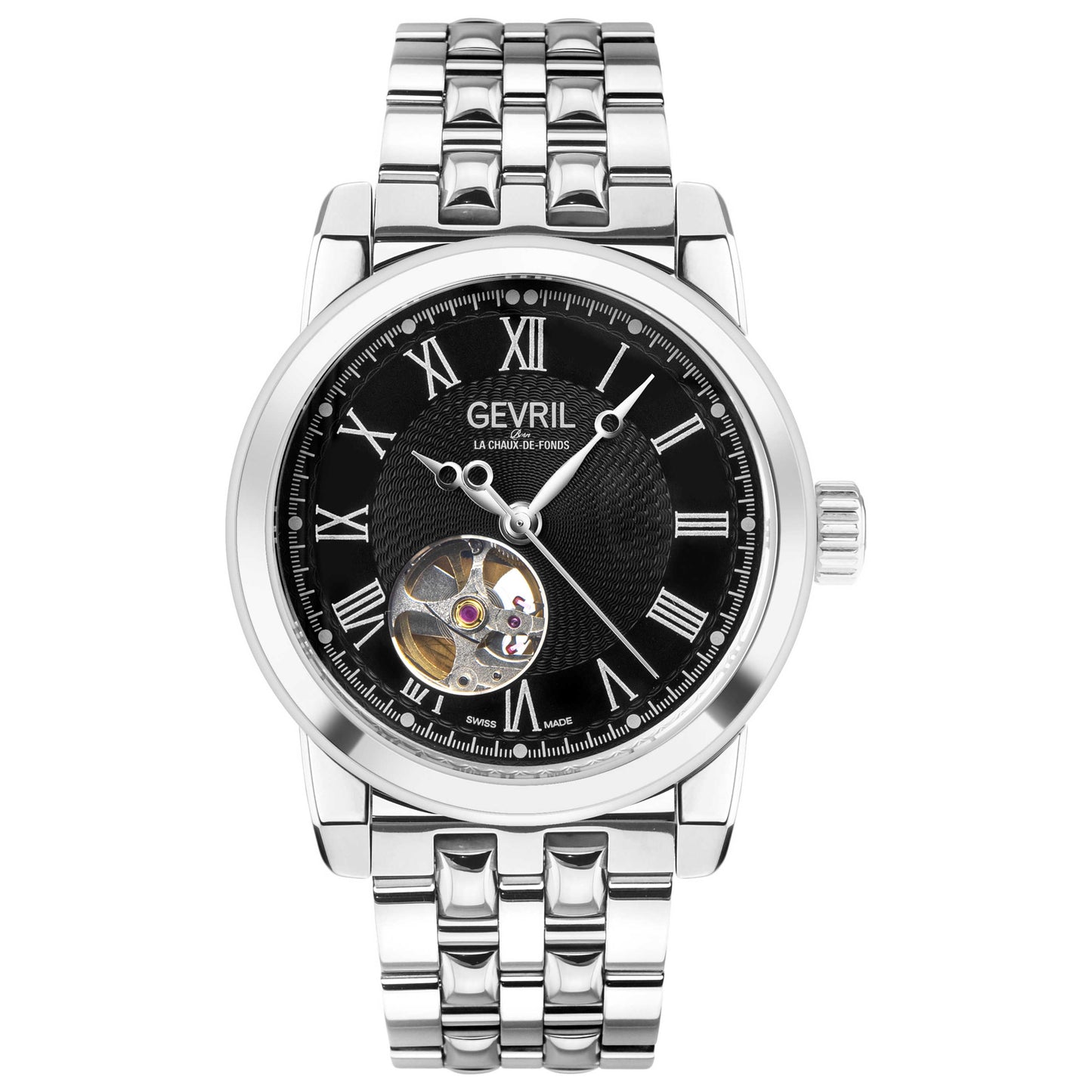 Front view of Gevril Madison Men's Automatic Watch GV-2580