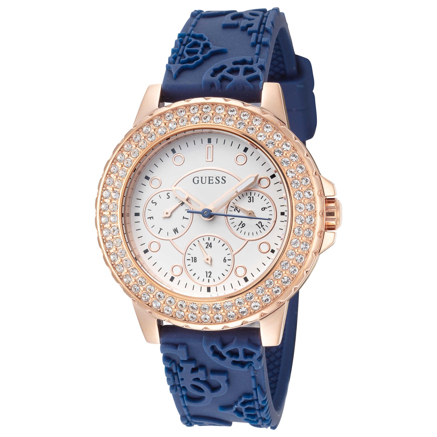 Front view of Guess Crown Jewel Women's Quartz Watch GW0411L2