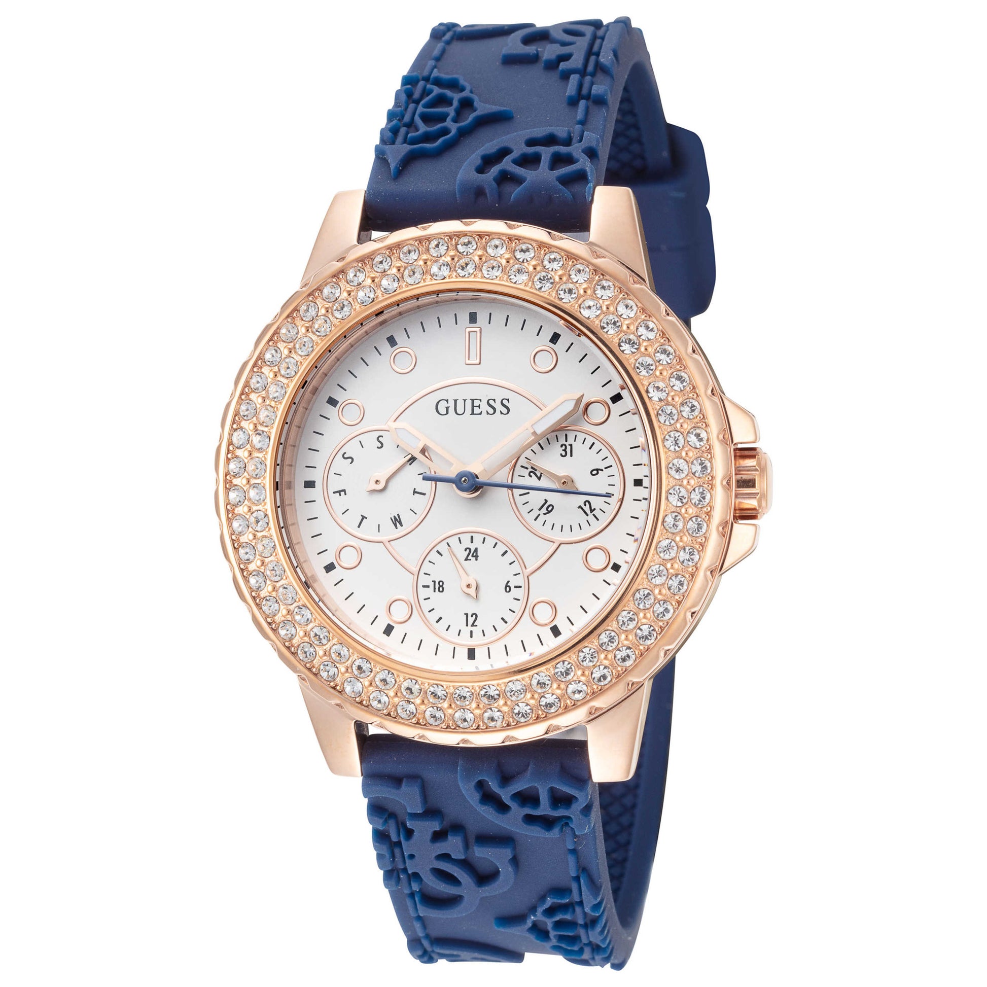 Front view of Guess Crown Jewel Women's Quartz Watch GW0411L2