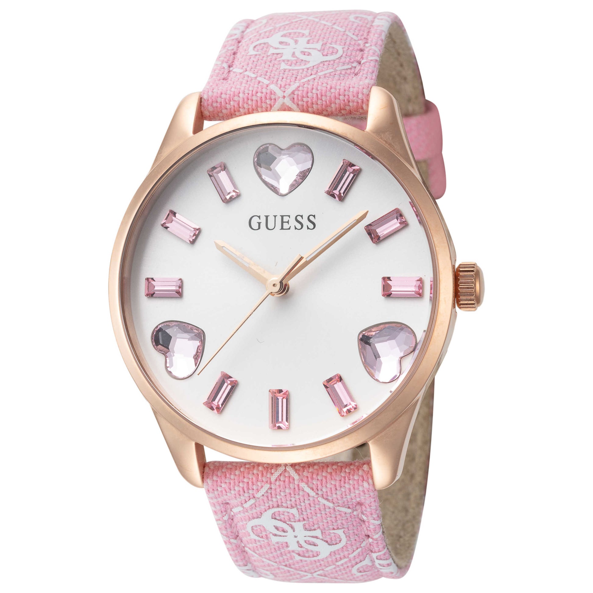 Front view of Guess Candy Hearts Women's Quartz Watch GW0654L2