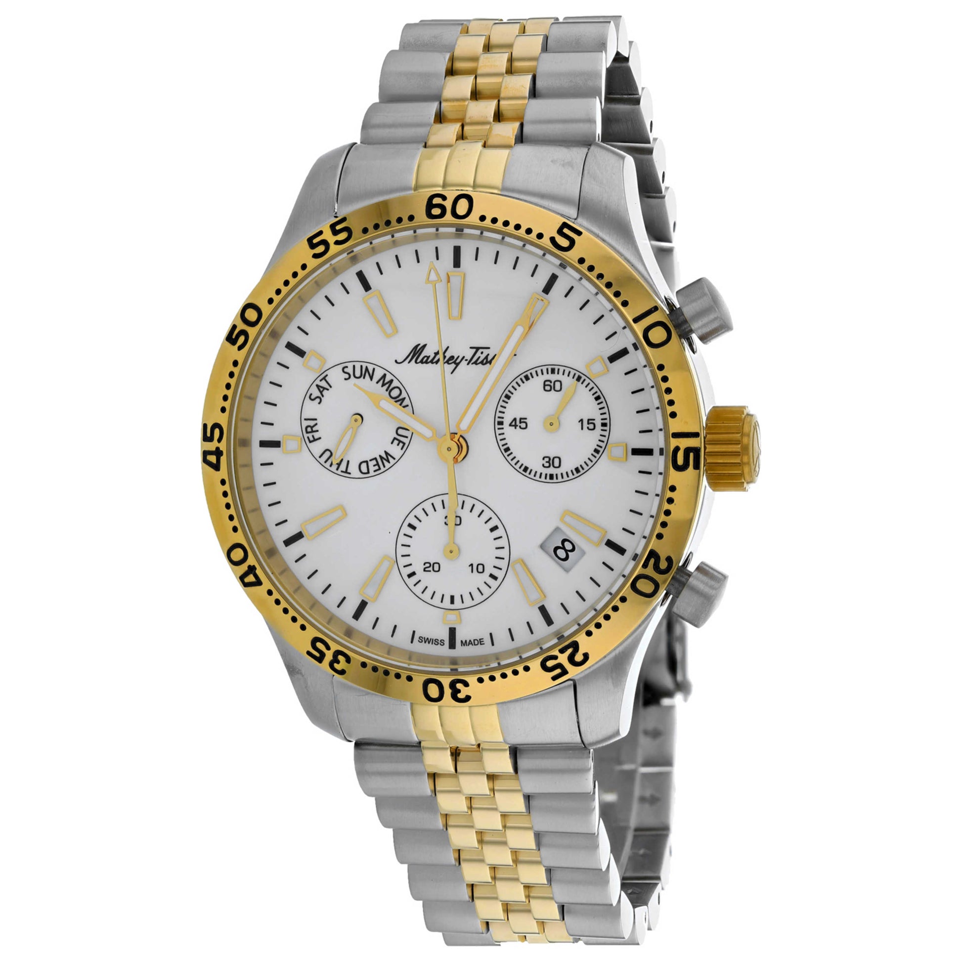 Front view of Mathey Tissot Classic Men's Quartz Watch H1822CHBI