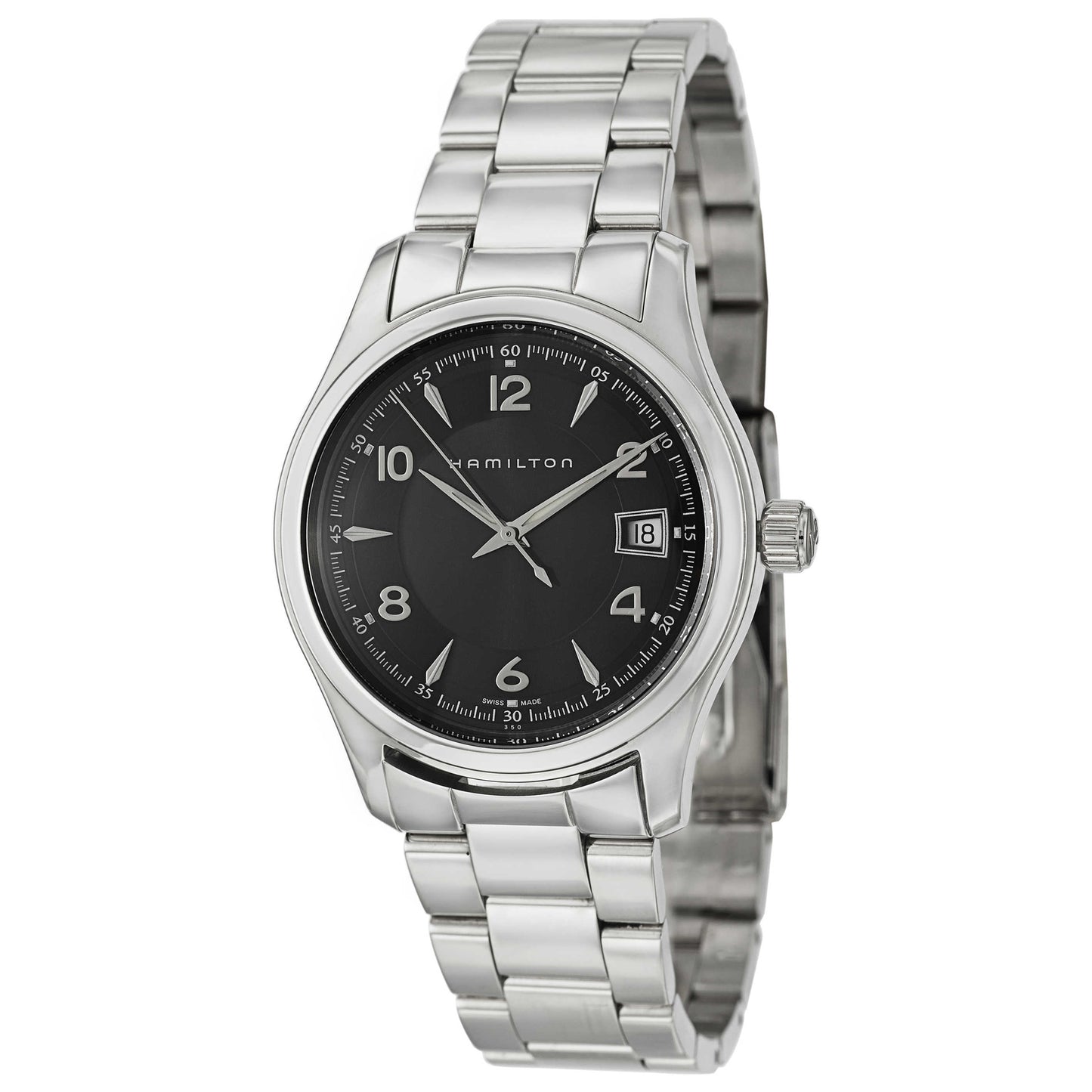 Front view of Hamilton Jazzmaster Men's Swiss Quartz (Battery-Powered) Watch H18451135