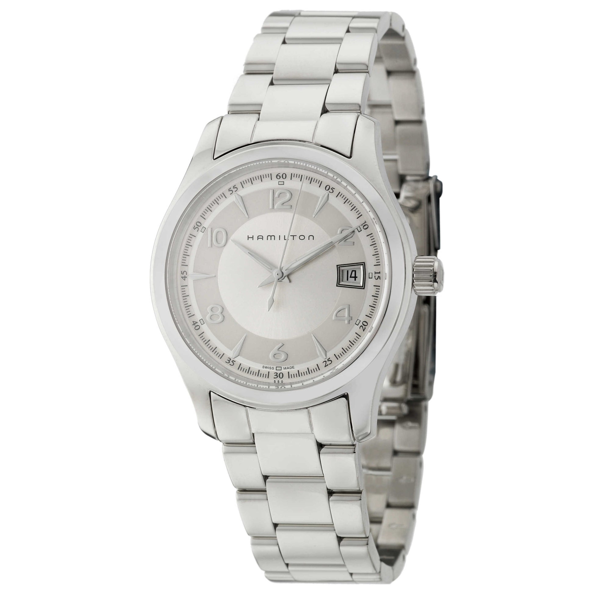 Front view of Hamilton Jazzmaster Men's Swiss Quartz (Battery-Powered) Watch H18451155
