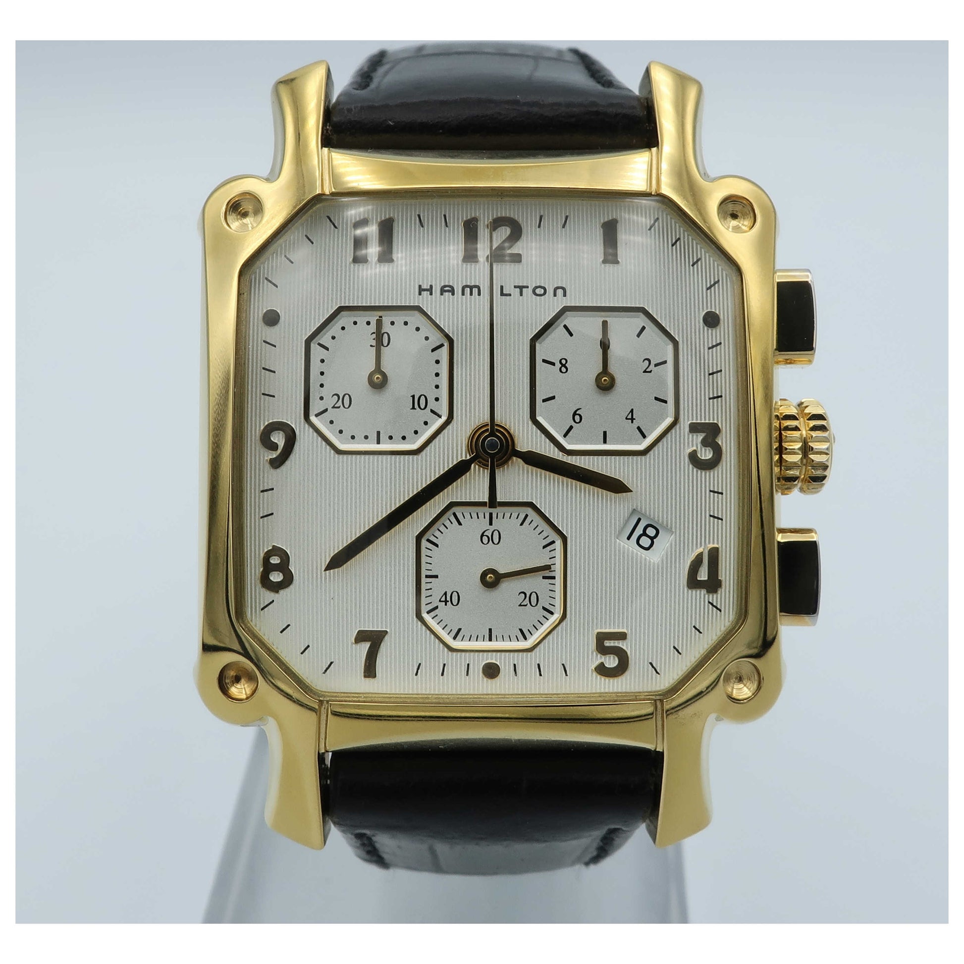 Front view of Hamilton Lloyd Men's Quartz Watch H19432553-BL-SD