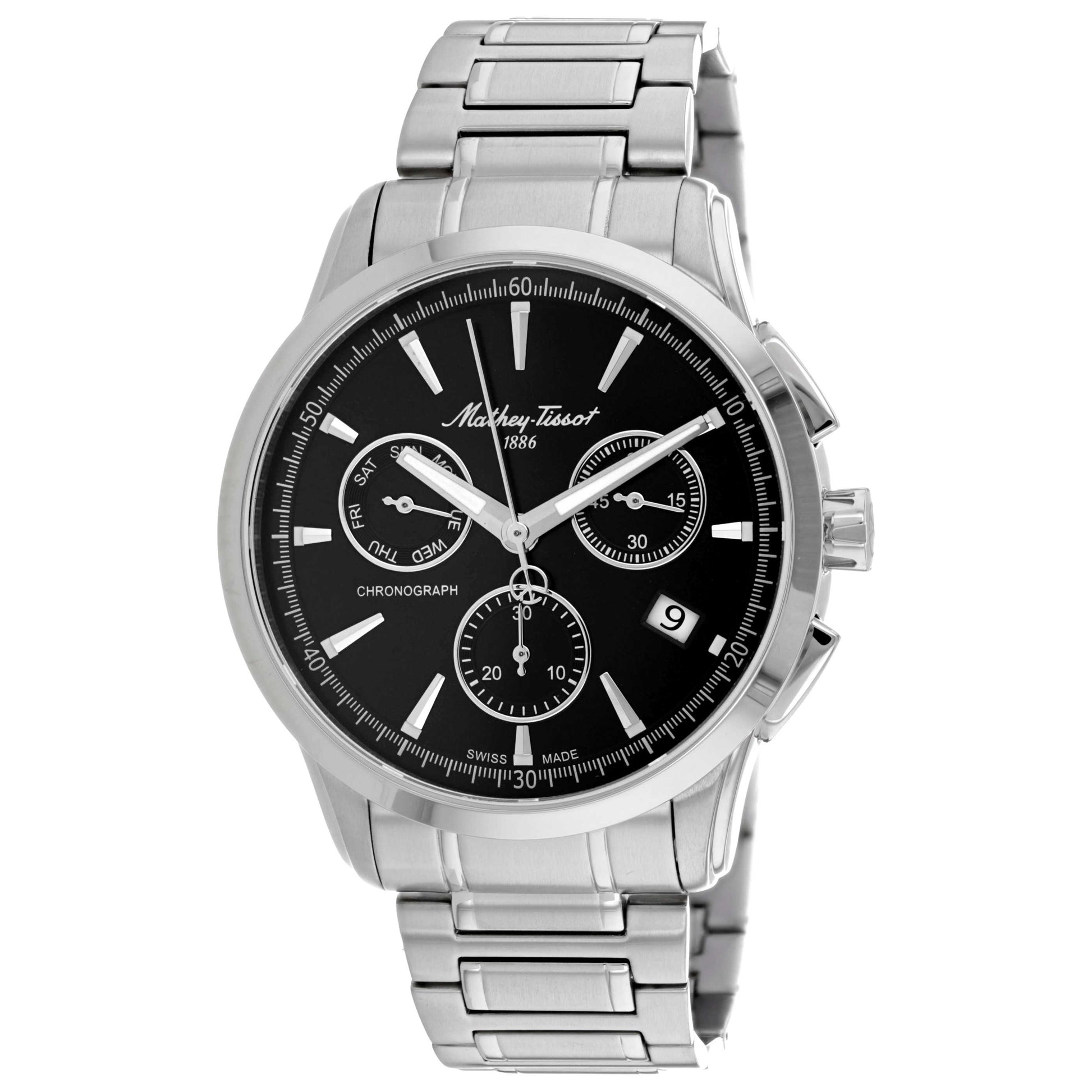 Front view of Mathey Tissot Lancelot Men's Quartz Watch H198CHAN
