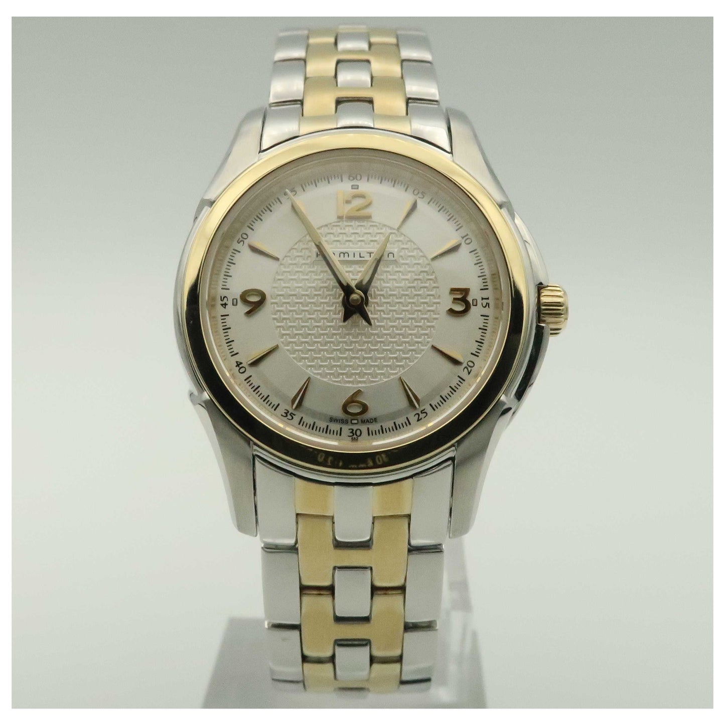 Front view of Hamilton Jazzmaster Women's Swiss Quartz (Battery-Powered) Watch H32221155-SD