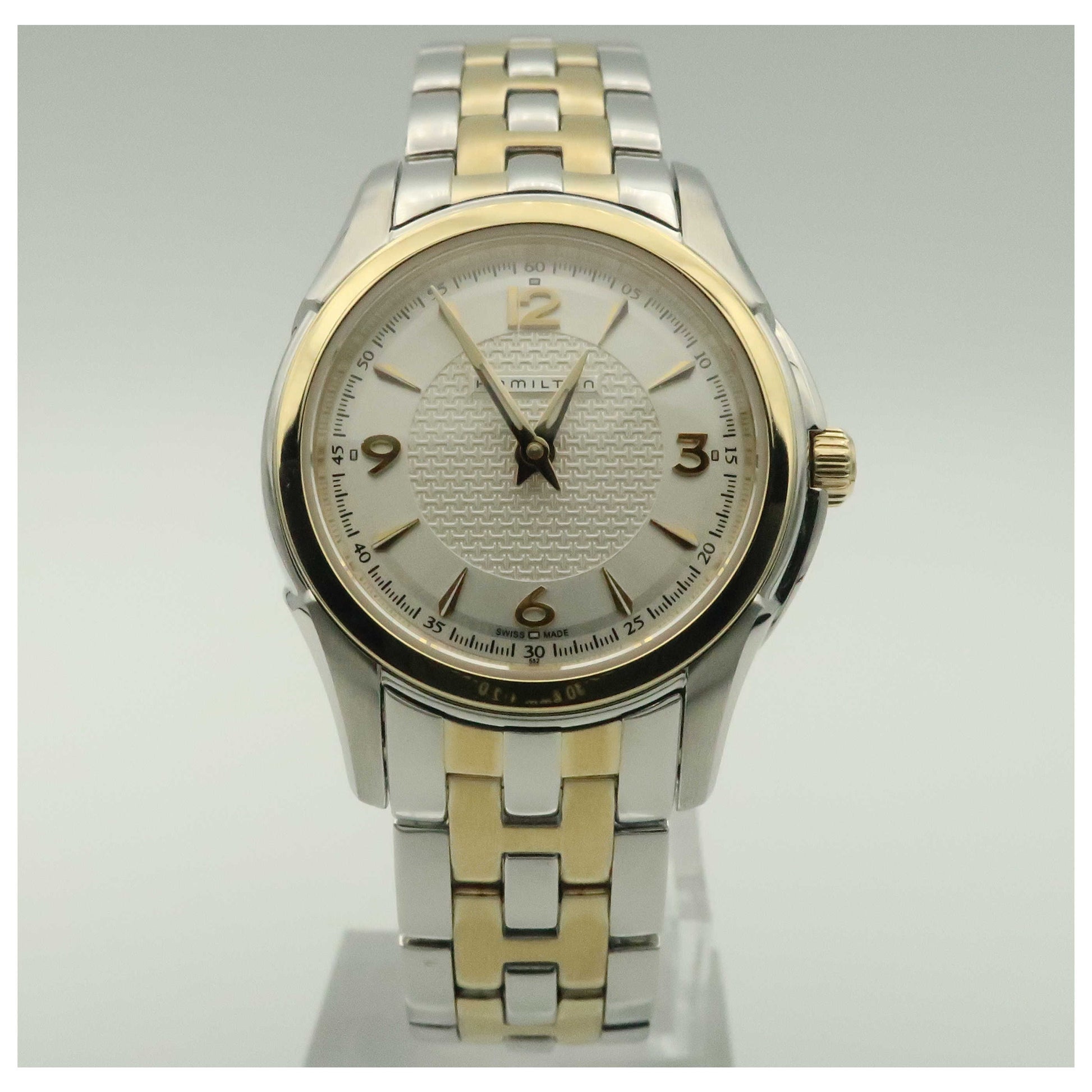 Front view of Hamilton Jazzmaster Women's Swiss Quartz (Battery-Powered) Watch H32221155-SD
