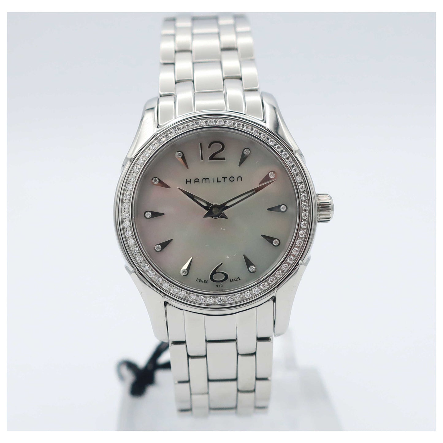 Front view of Hamilton Jazzmaster Women's Swiss Quartz (Battery-Powered) Watch H32281197-SD