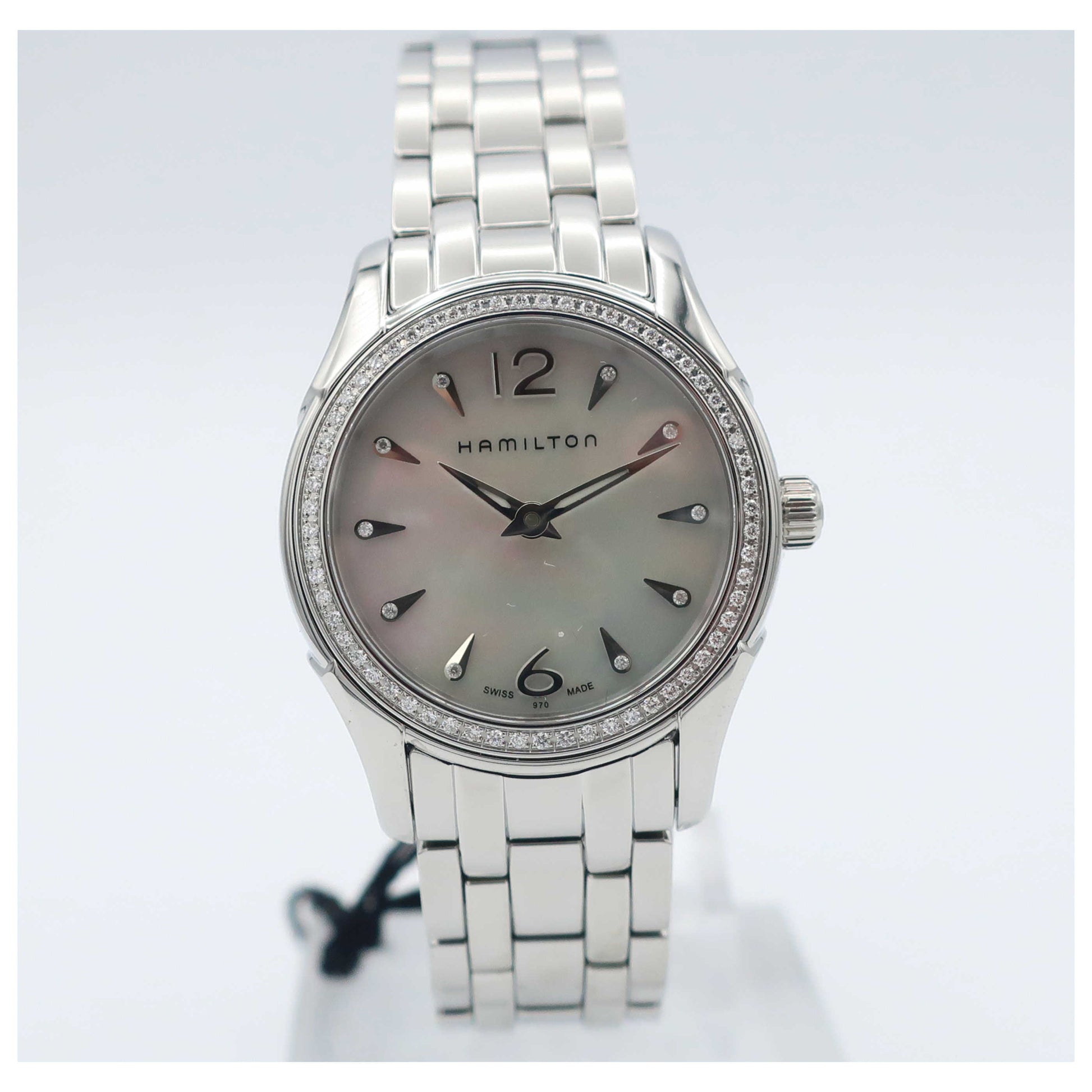 Front view of Hamilton Jazzmaster Women's Swiss Quartz (Battery-Powered) Watch H32281197-SD