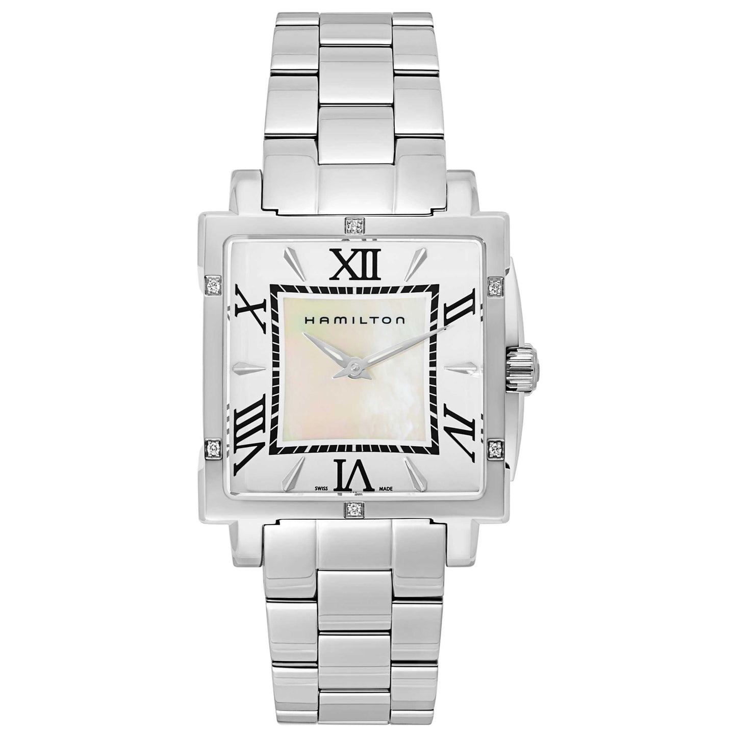 Front view of Hamilton Jazzmaster Women's Swiss Quartz (Battery-Powered) Watch H32291114