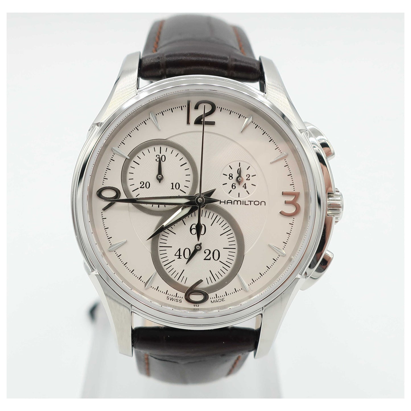 Front view of Hamilton Jazzmaster Men's Swiss Quartz (Battery-Powered) Watch H32372555-SD