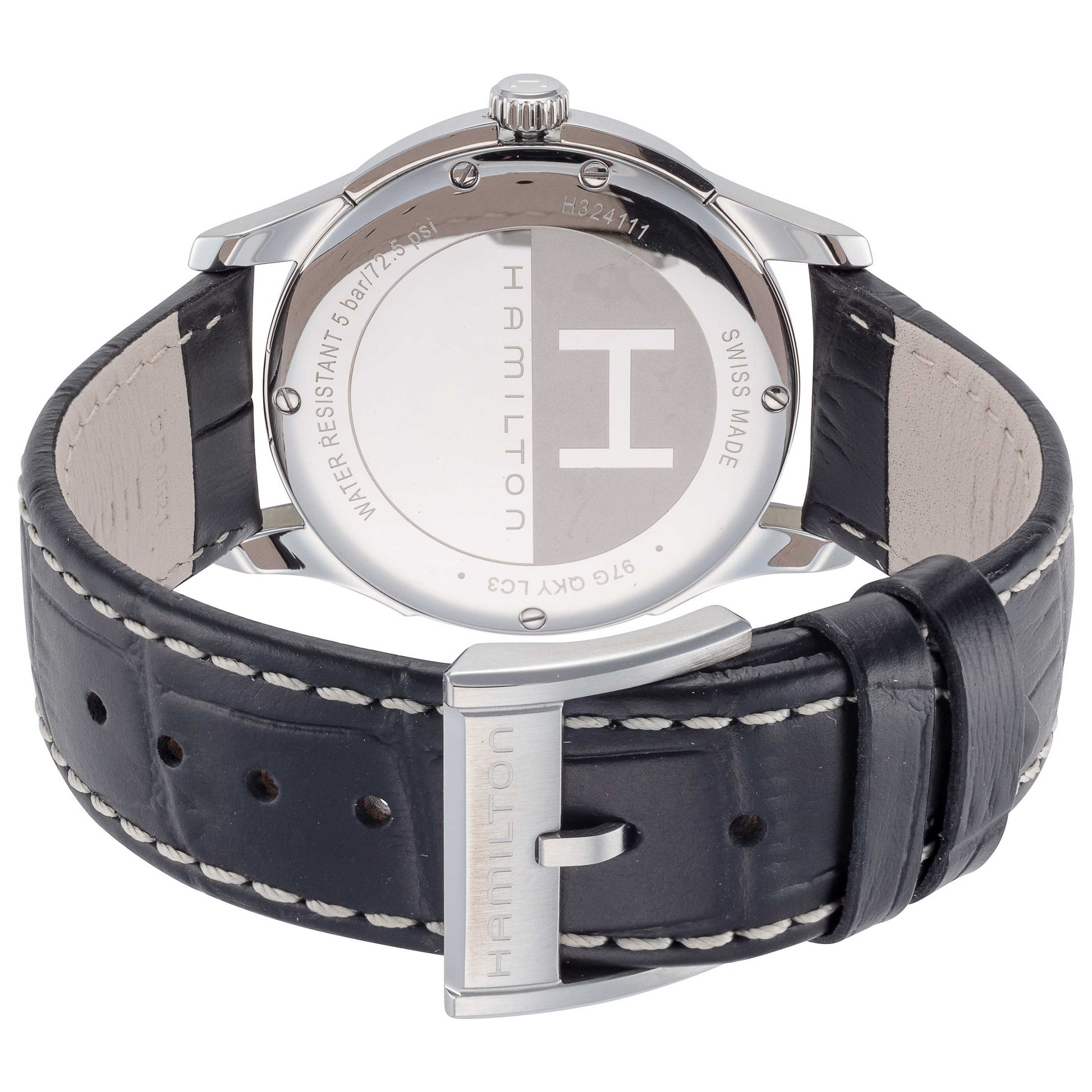 Back view of Hamilton Jazzmaster Men's Quartz Watch H32411735