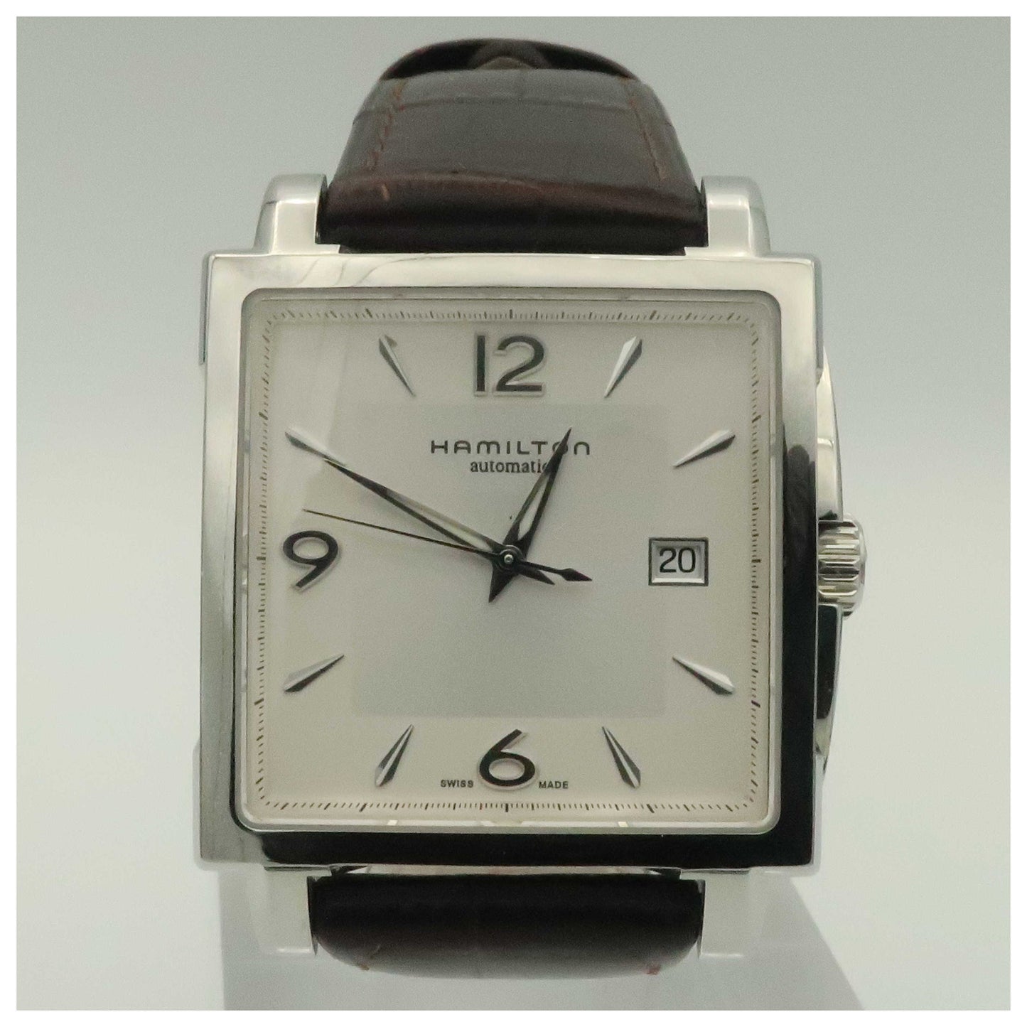 Front view of Hamilton Jazzmaster Men's Automatic Watch H32415555-PO